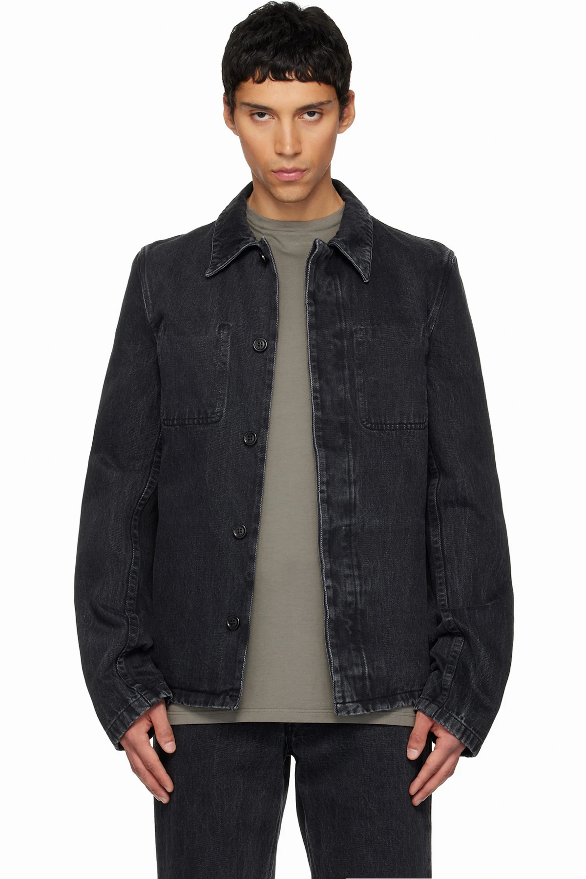 Black Faded Denim Jacket