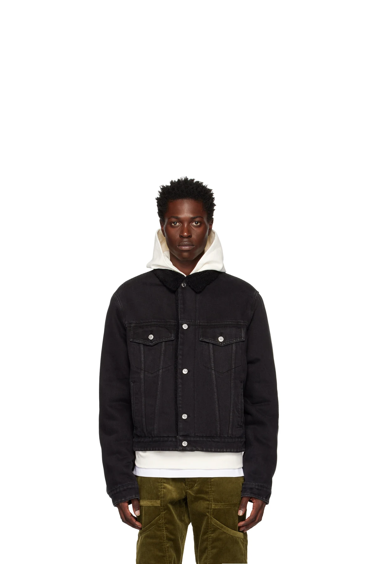 Black Regular Fit Denim Jacket