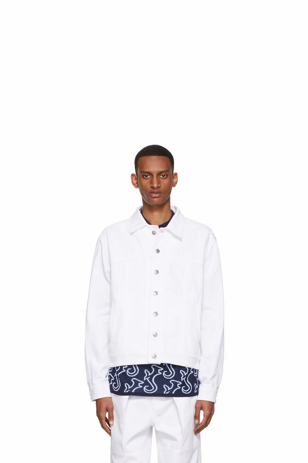 White Hippocampus Denim Jacket