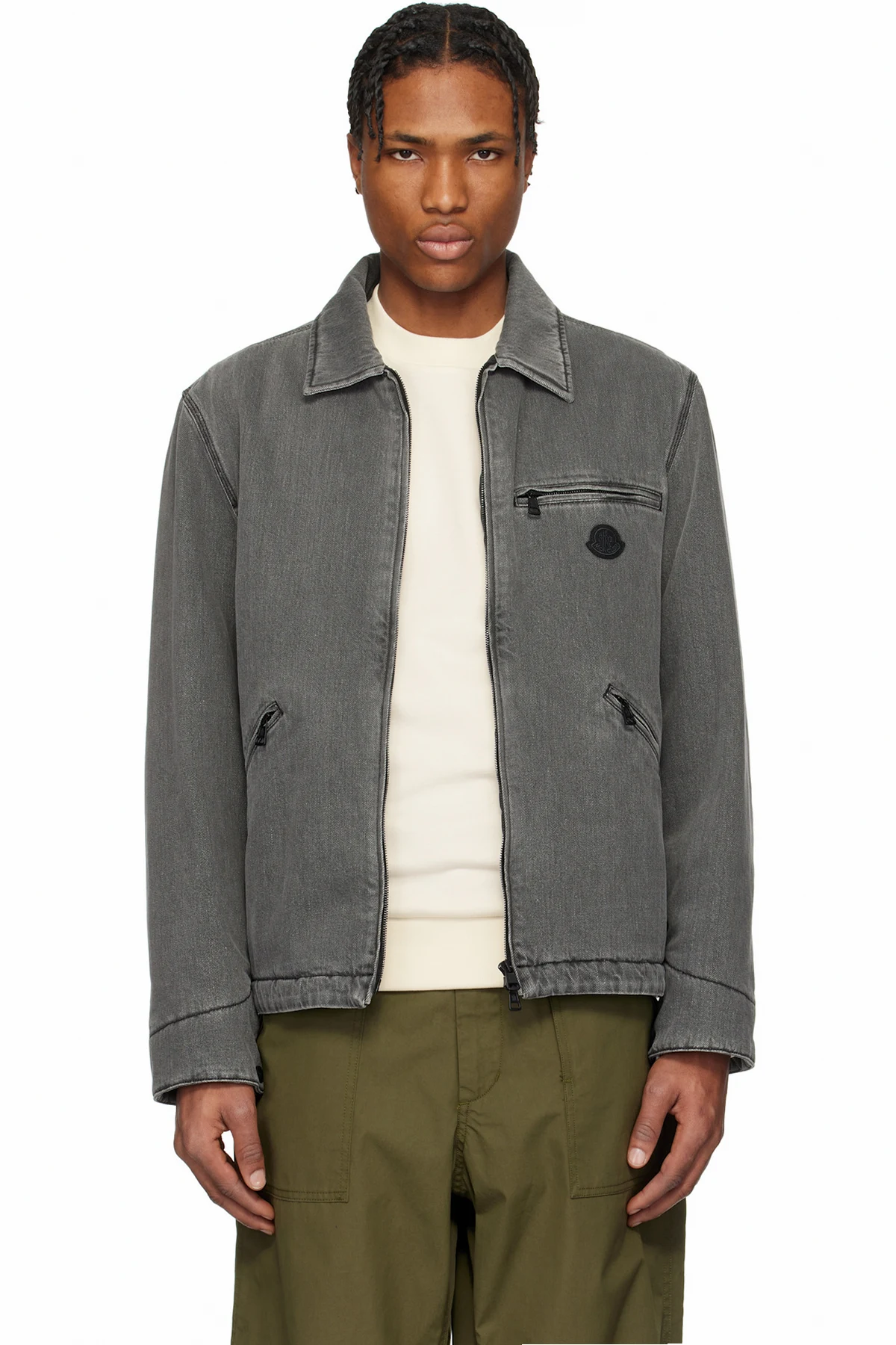 Gray Acate Padded Denim Overshirt