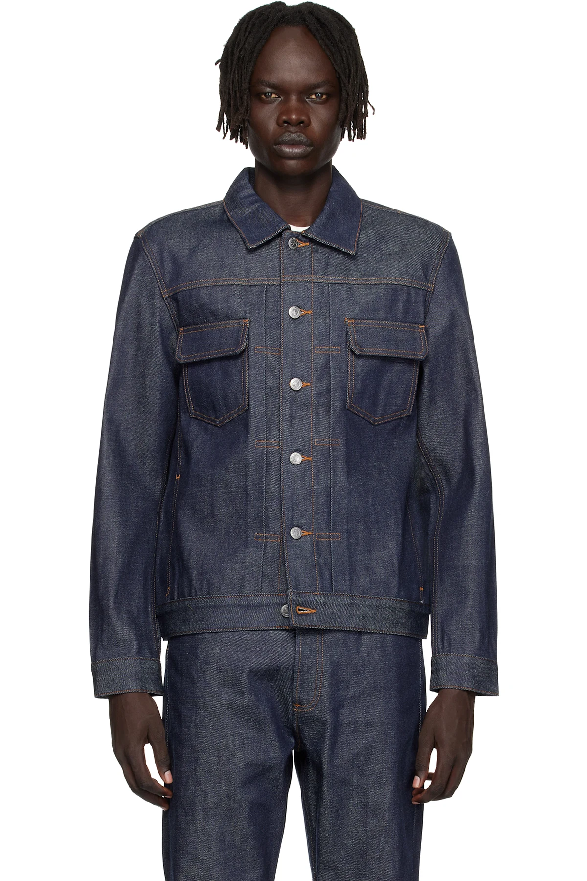 Navy Veste Work Denim Jacket