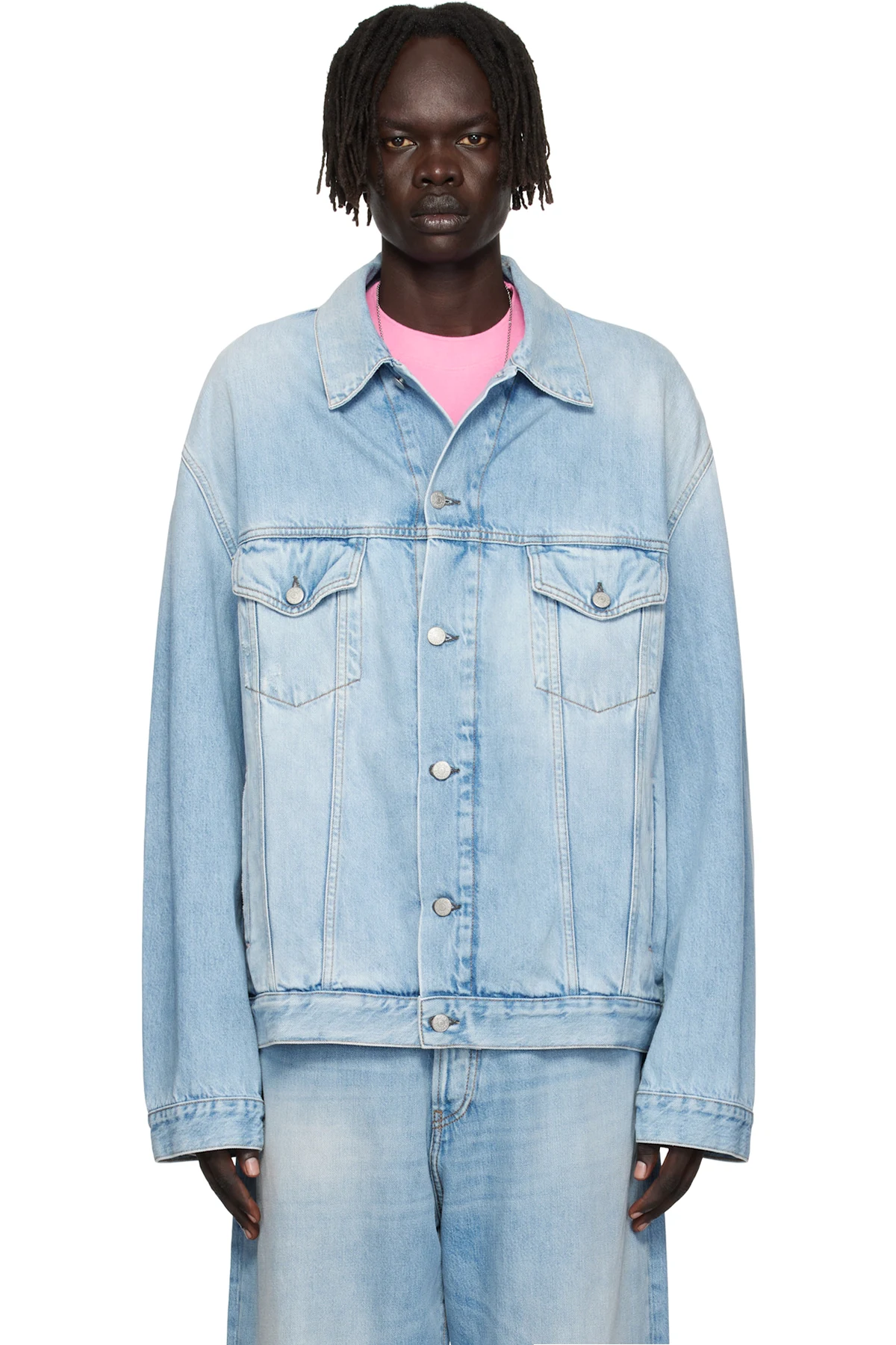Blue Faded Denim Jacket