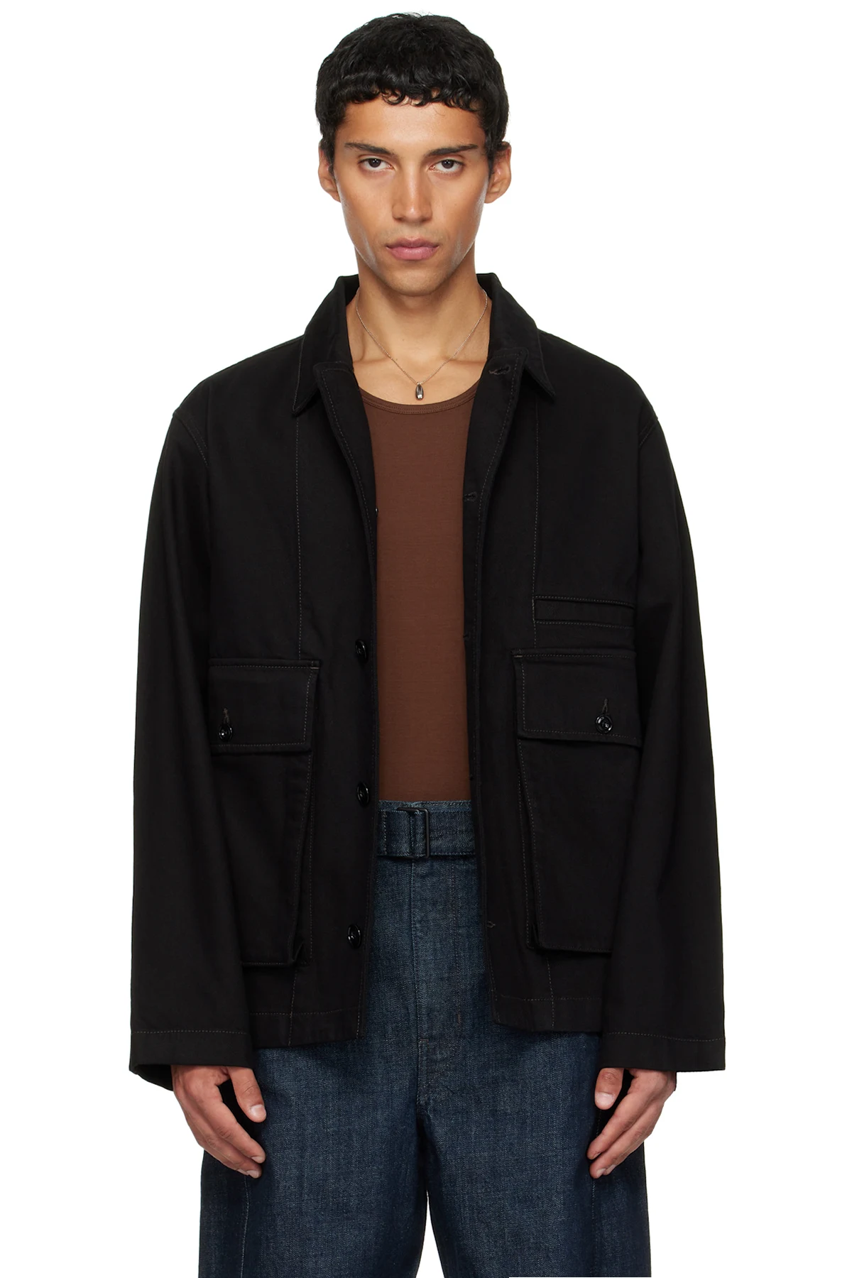 Black Boxy Denim Jacket