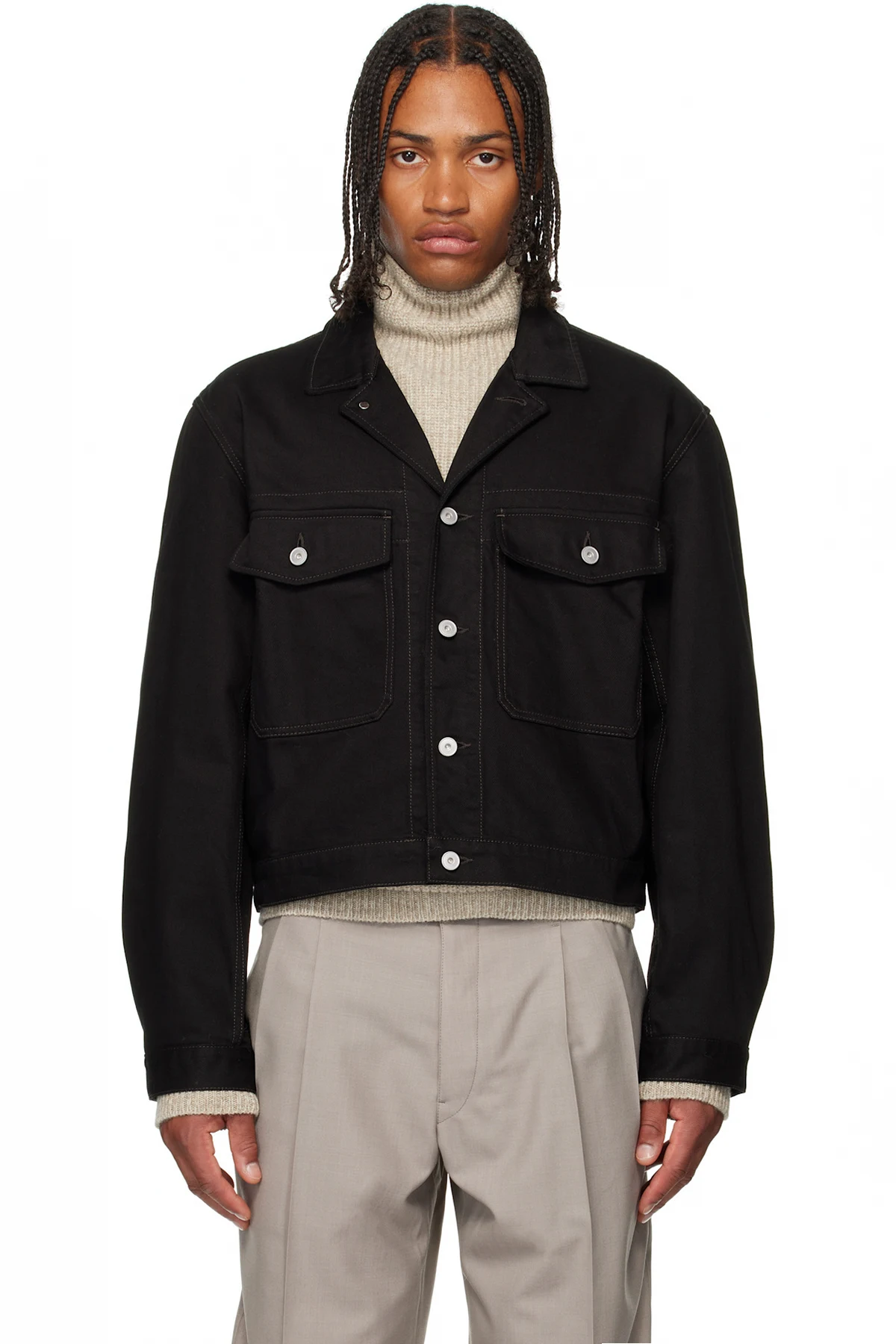 Black Denim Trucker Jacket