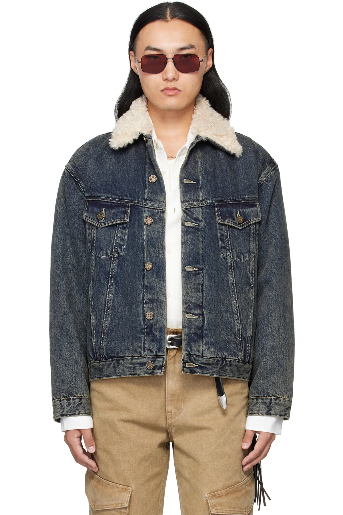 Navy Rolling Acid Jacket