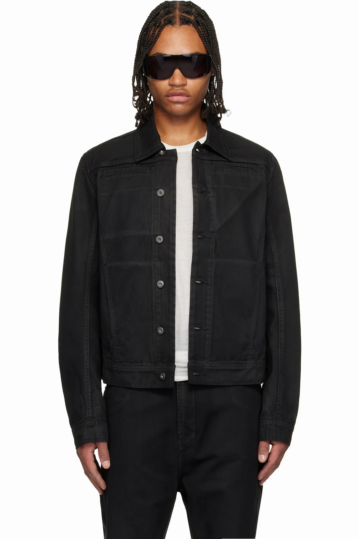 Black Waxed Denim Jacket