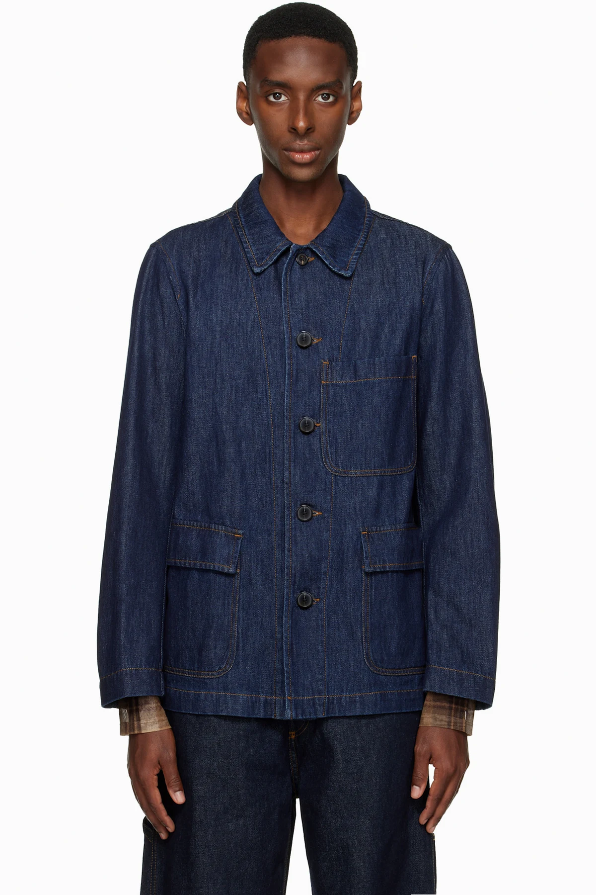 Navy Denim Chore Jacket