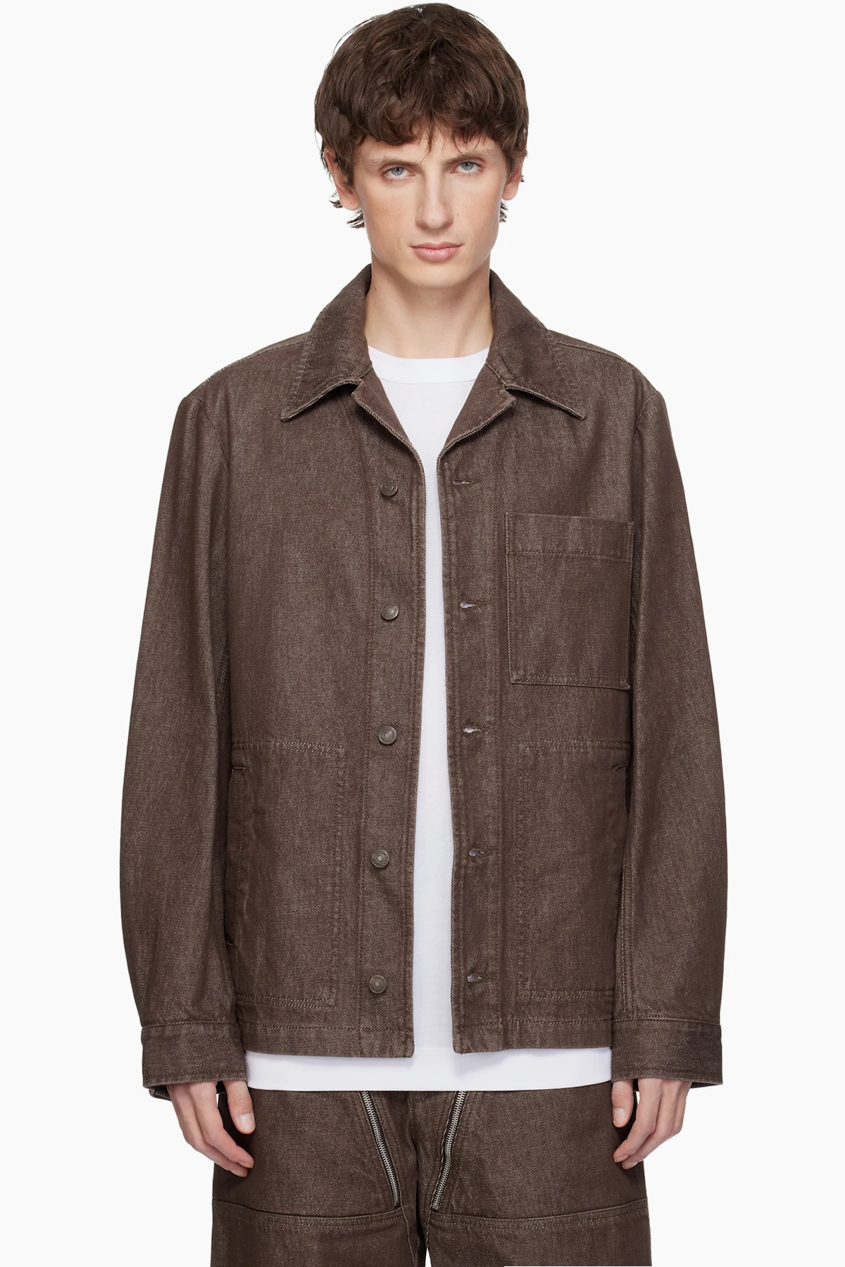 Brown Denim Shirt Jacket