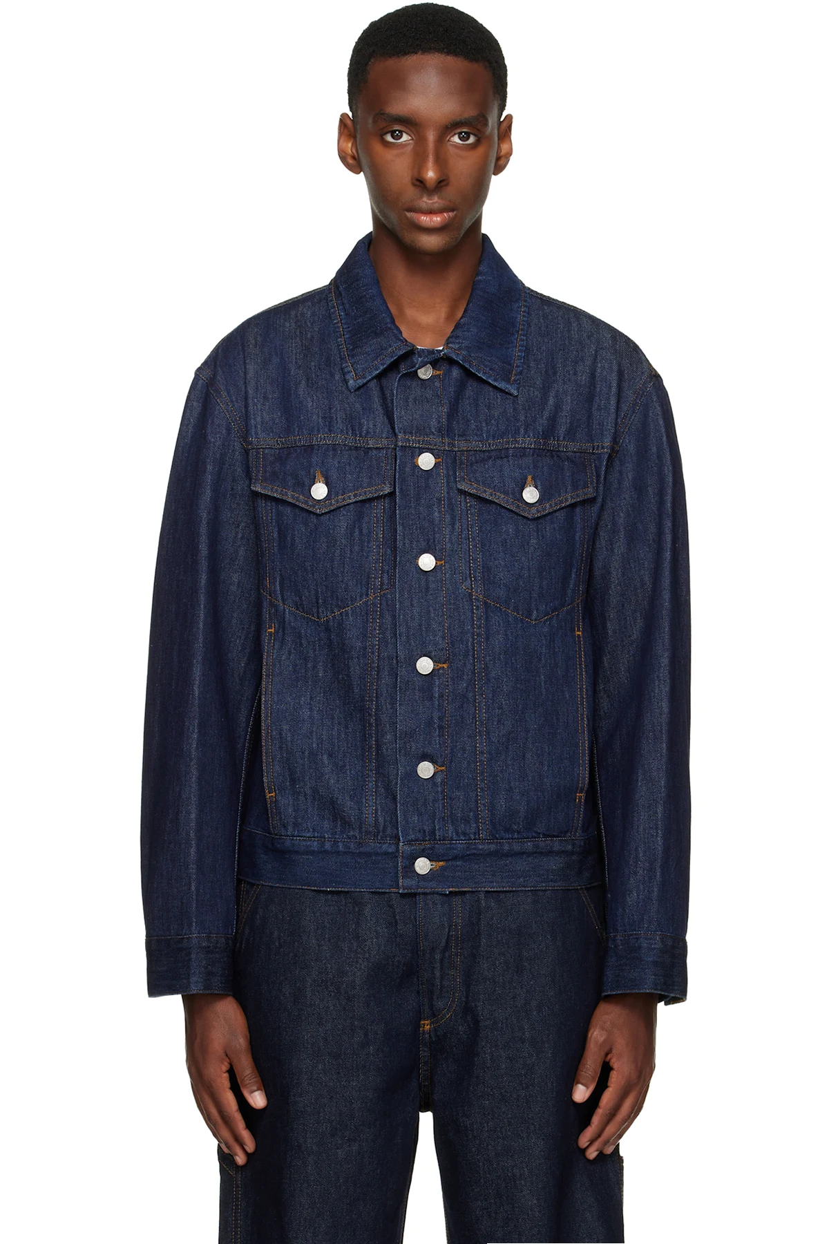 Navy Short Denim Jacket