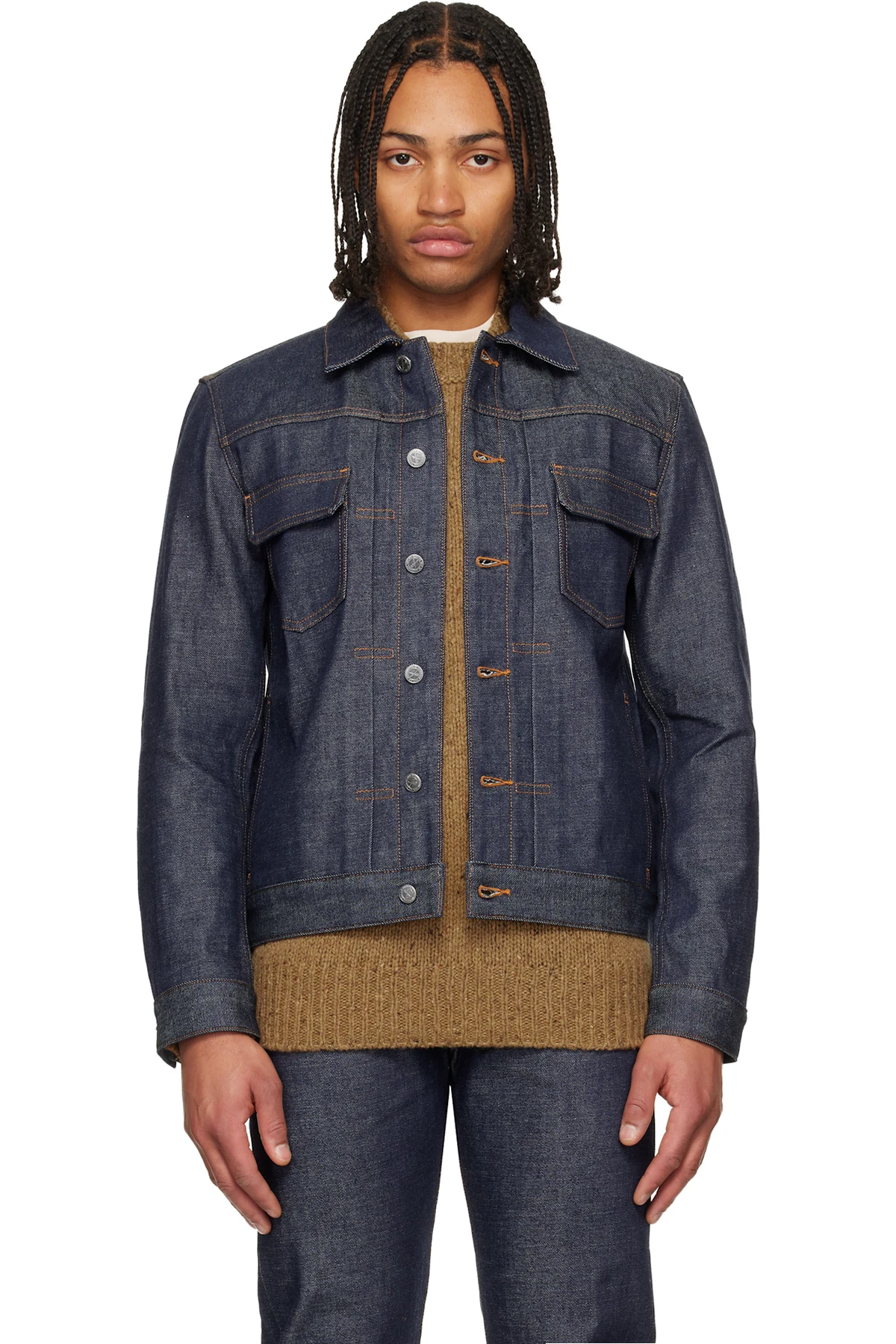 Navy Work Denim Jacket