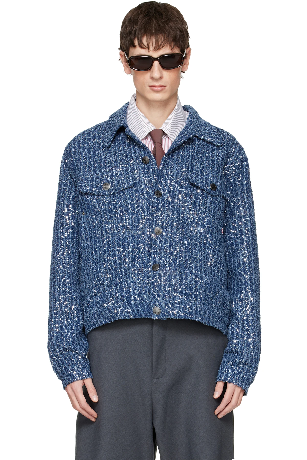 Blue Art Denim Jacket