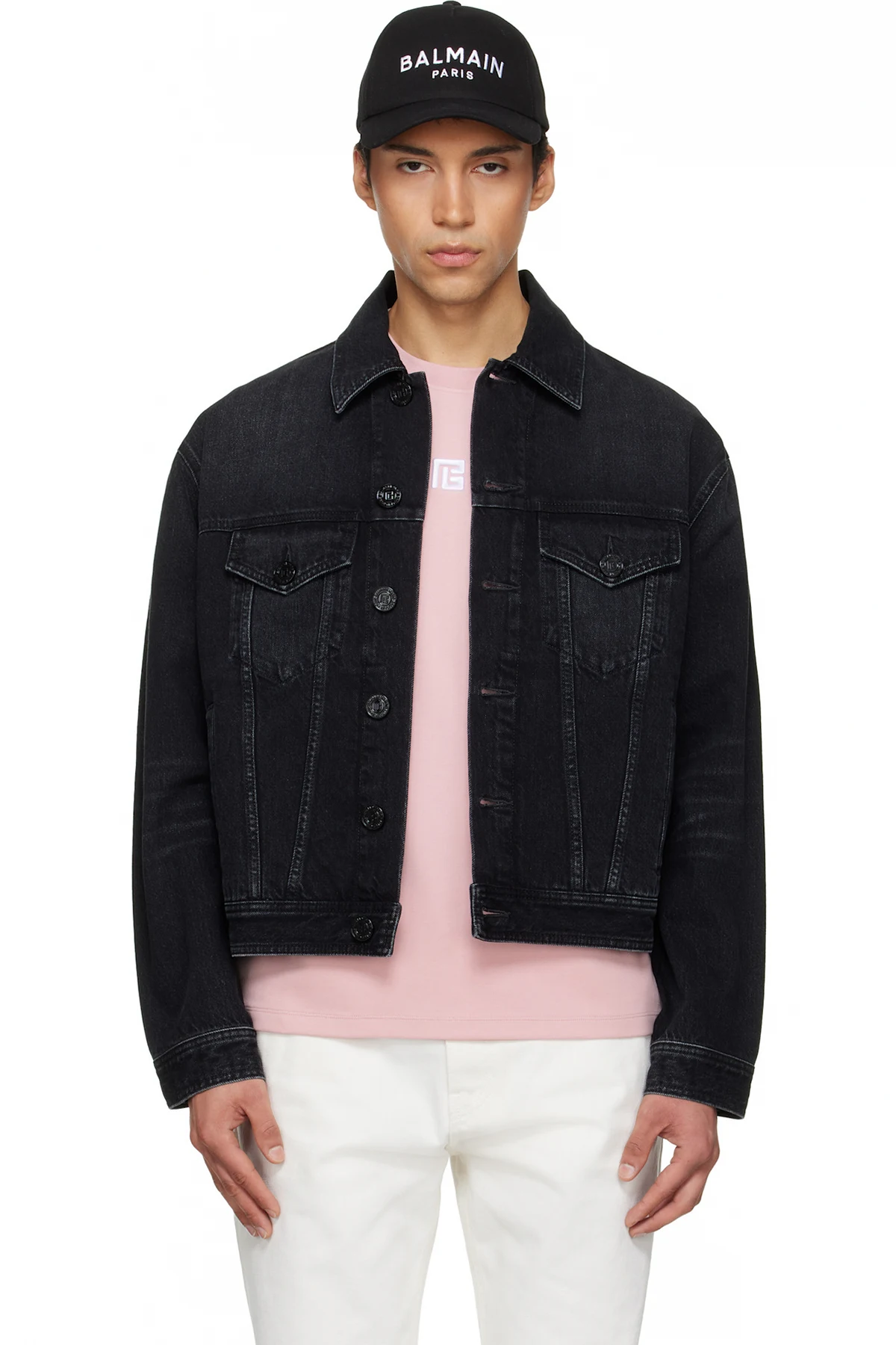 Black Faded Denim Jacket
