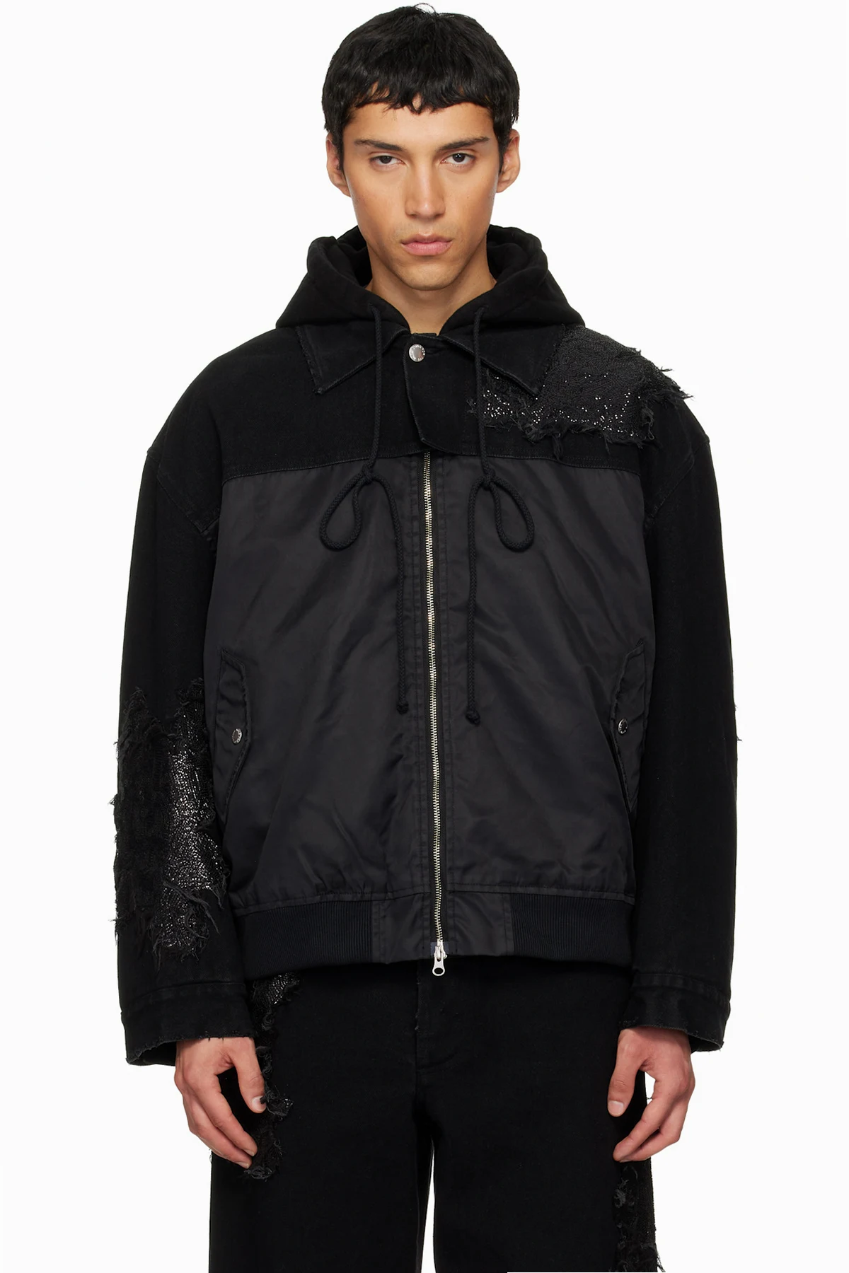 Black TKL Edition Faded Denim Jacket