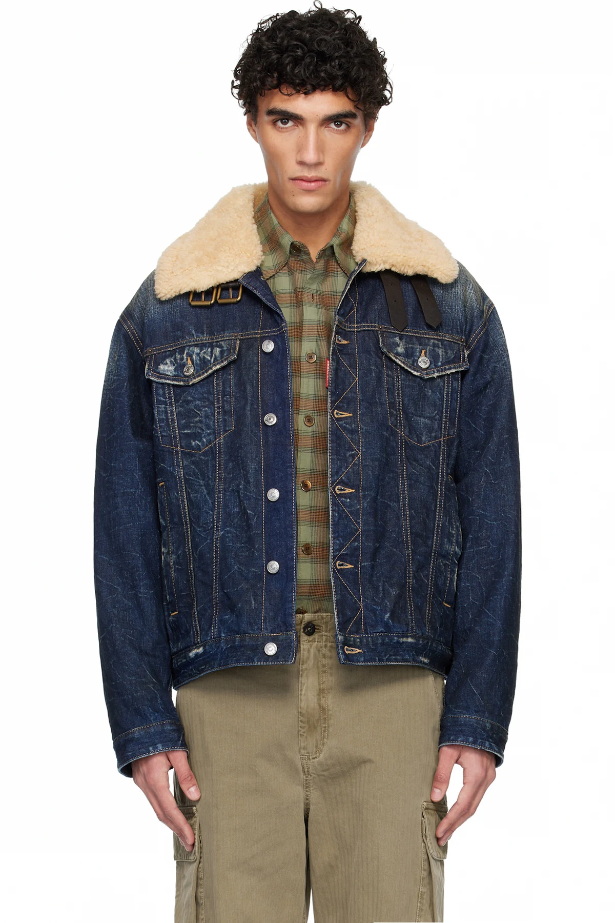 Navy Aviator Denim Jacket