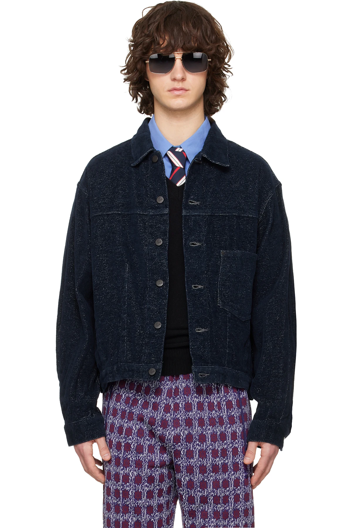 Navy Darts Bottom Jacket