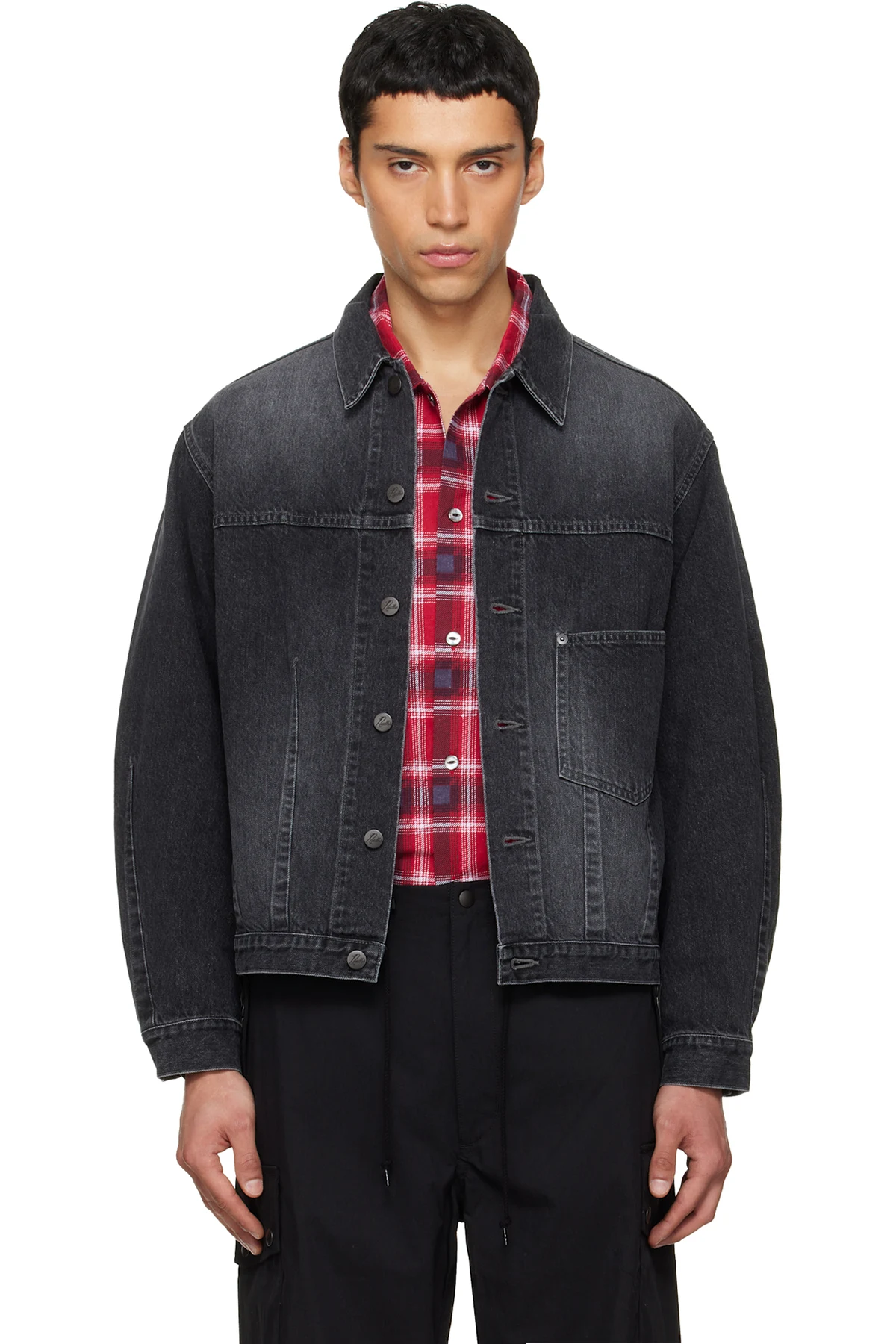 Black Darts Bottom Denim Jacket