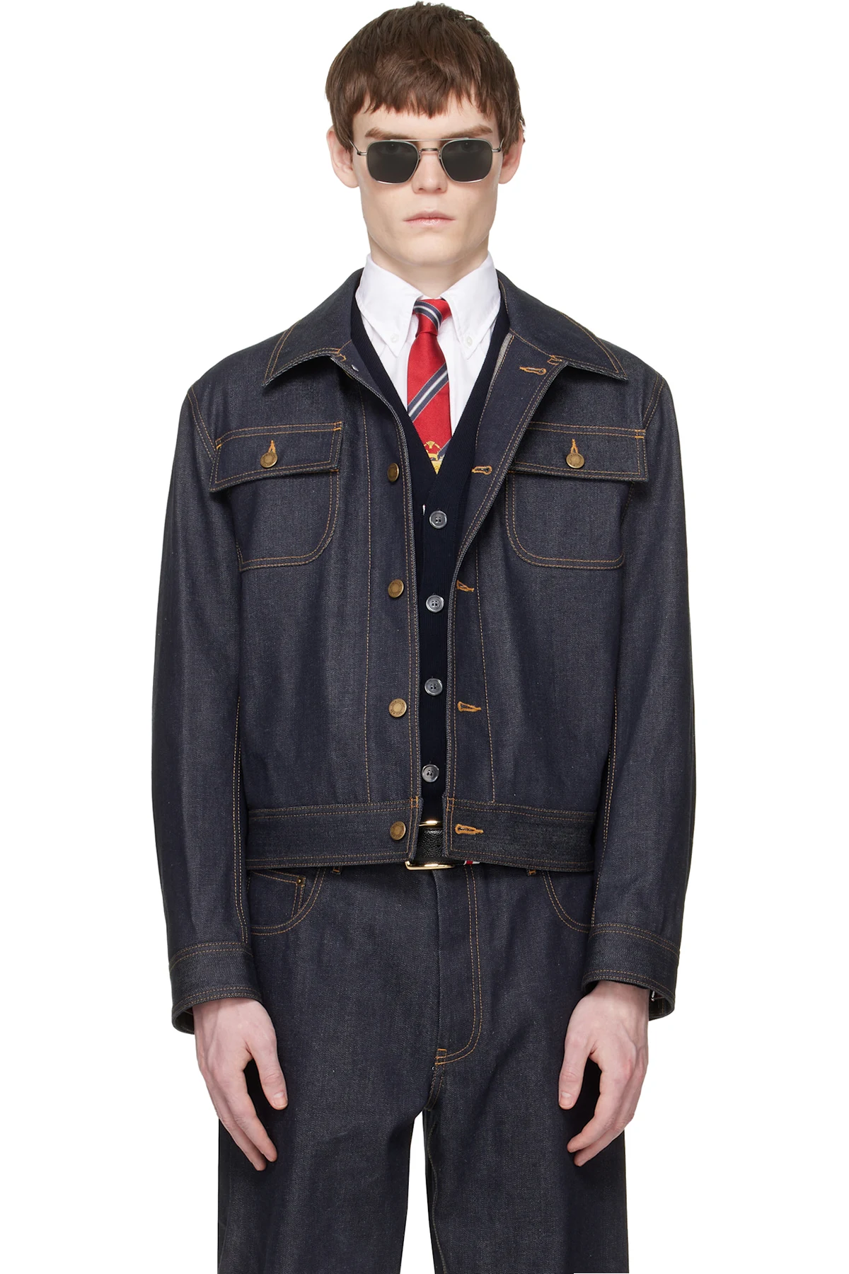 Navy Selvedge Denim Backstrap Utility Jacket