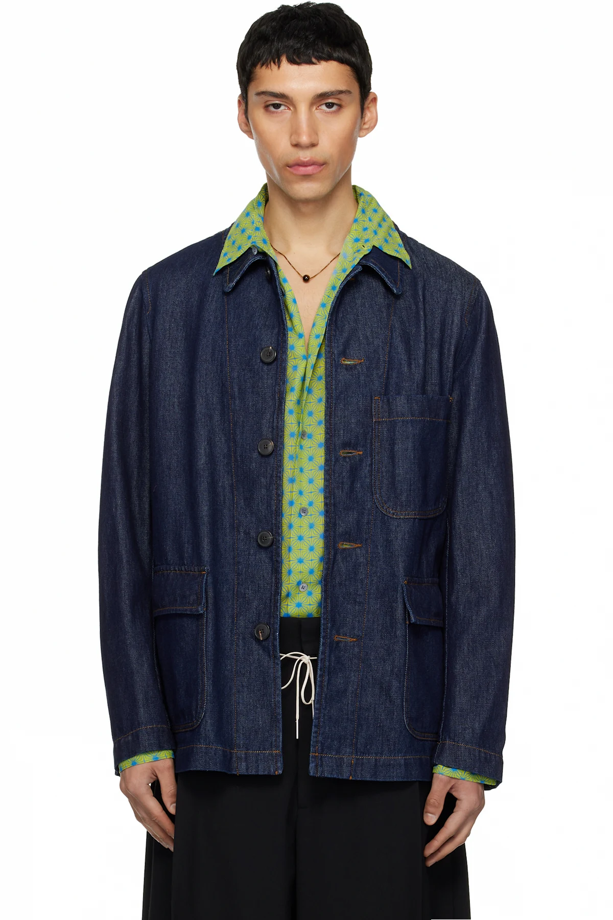 Navy Braxton Denim Jacket