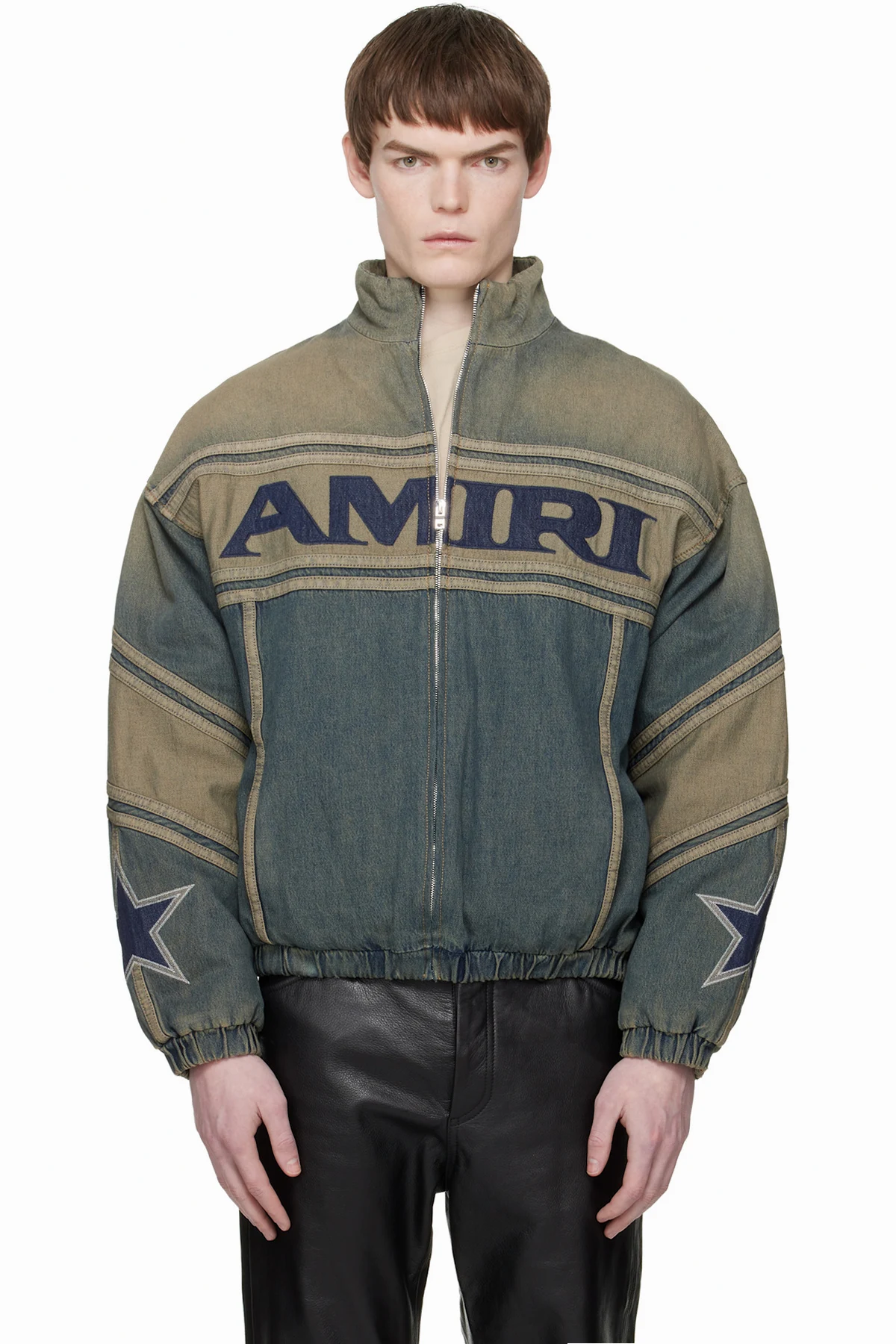 Blue 'Amiri' Sport Denim Track Jacket