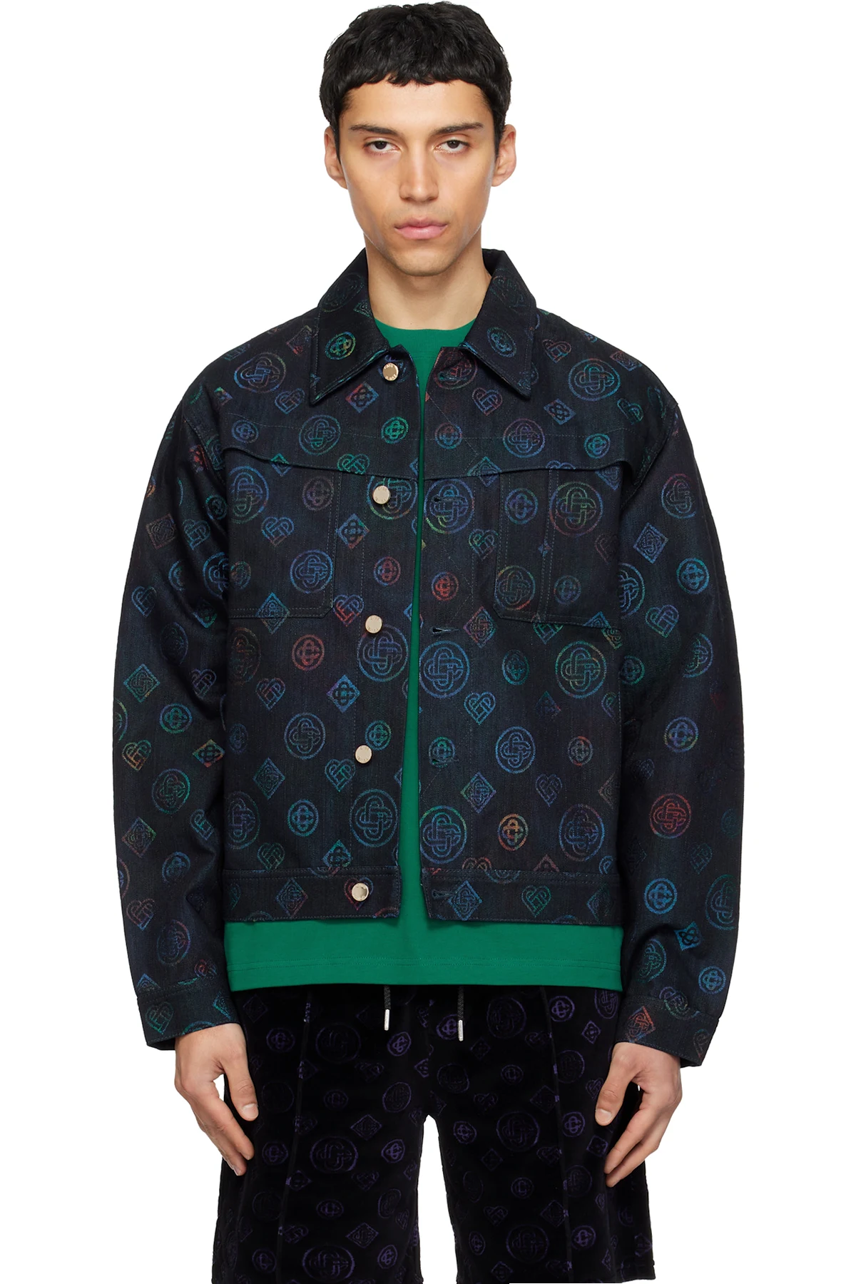 Navy Heatmap Denim Jacket