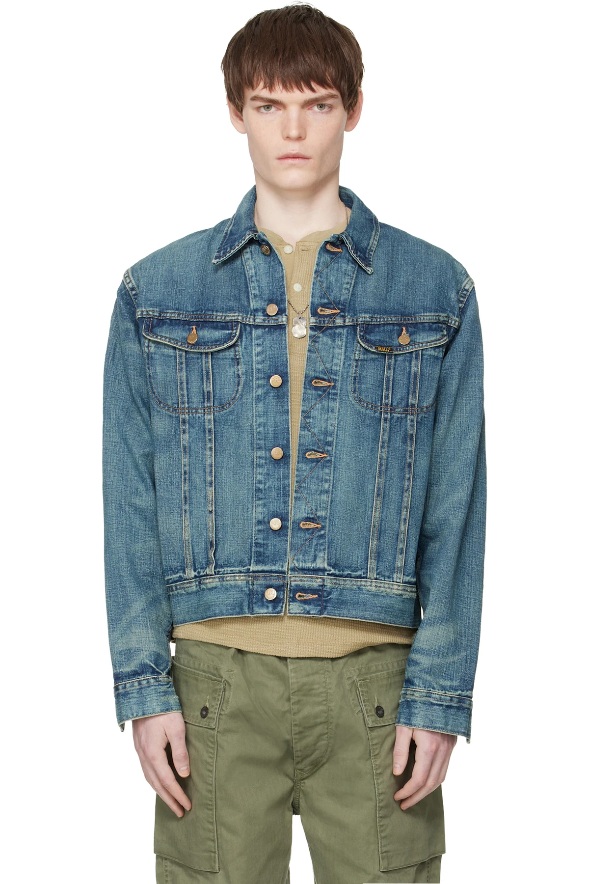 Blue Leeland Denim Trucker Jacket