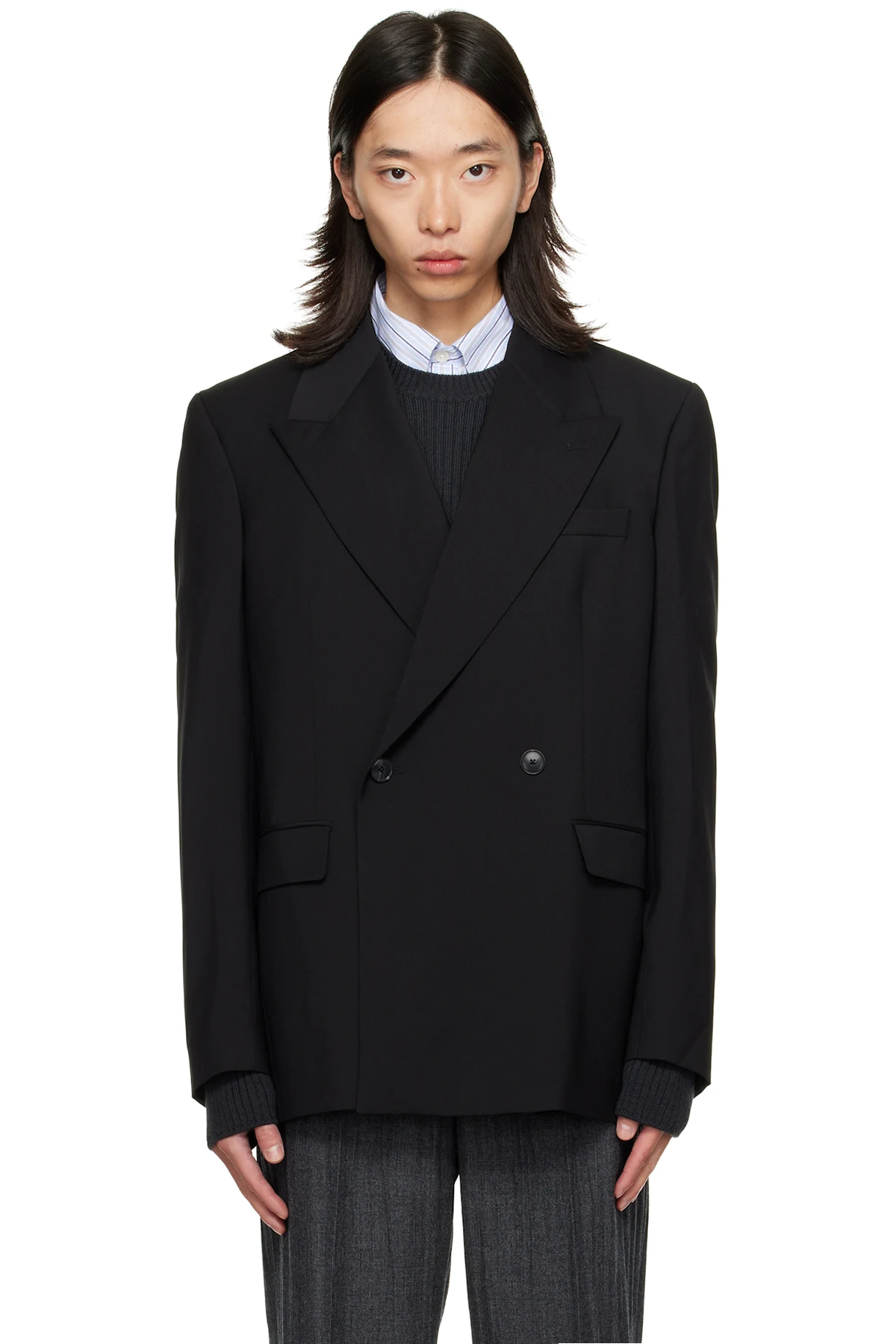 Black Double Breasted Blazer