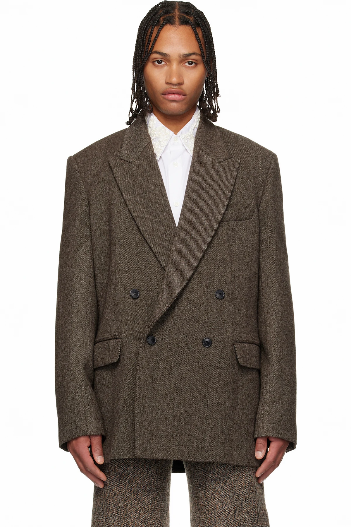 Brown Wool Serge Blazer