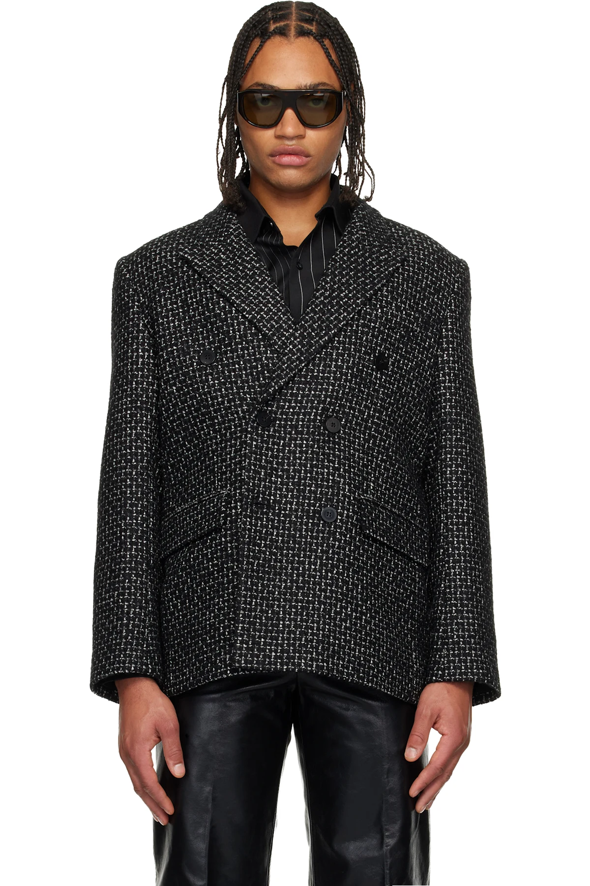 Black Double-Breasted Blazer