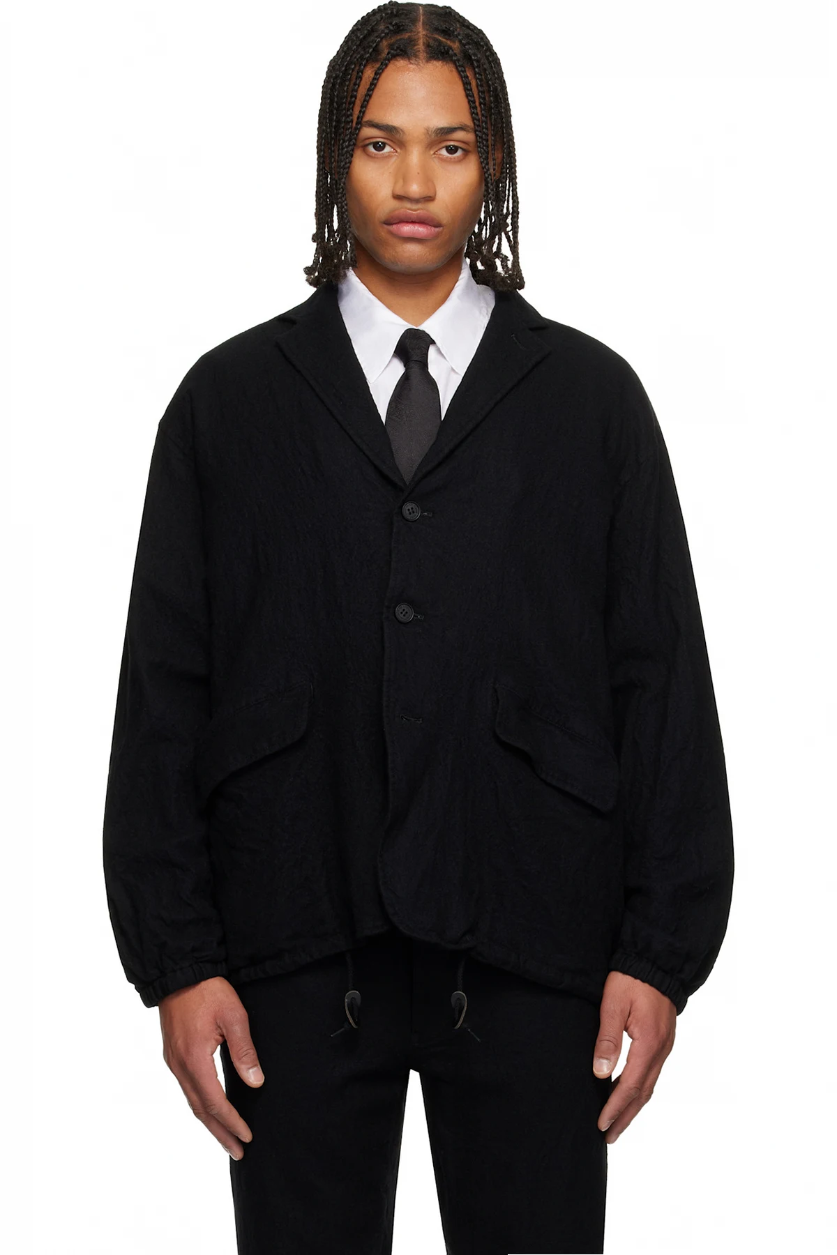 Black Wool Serge Blazer