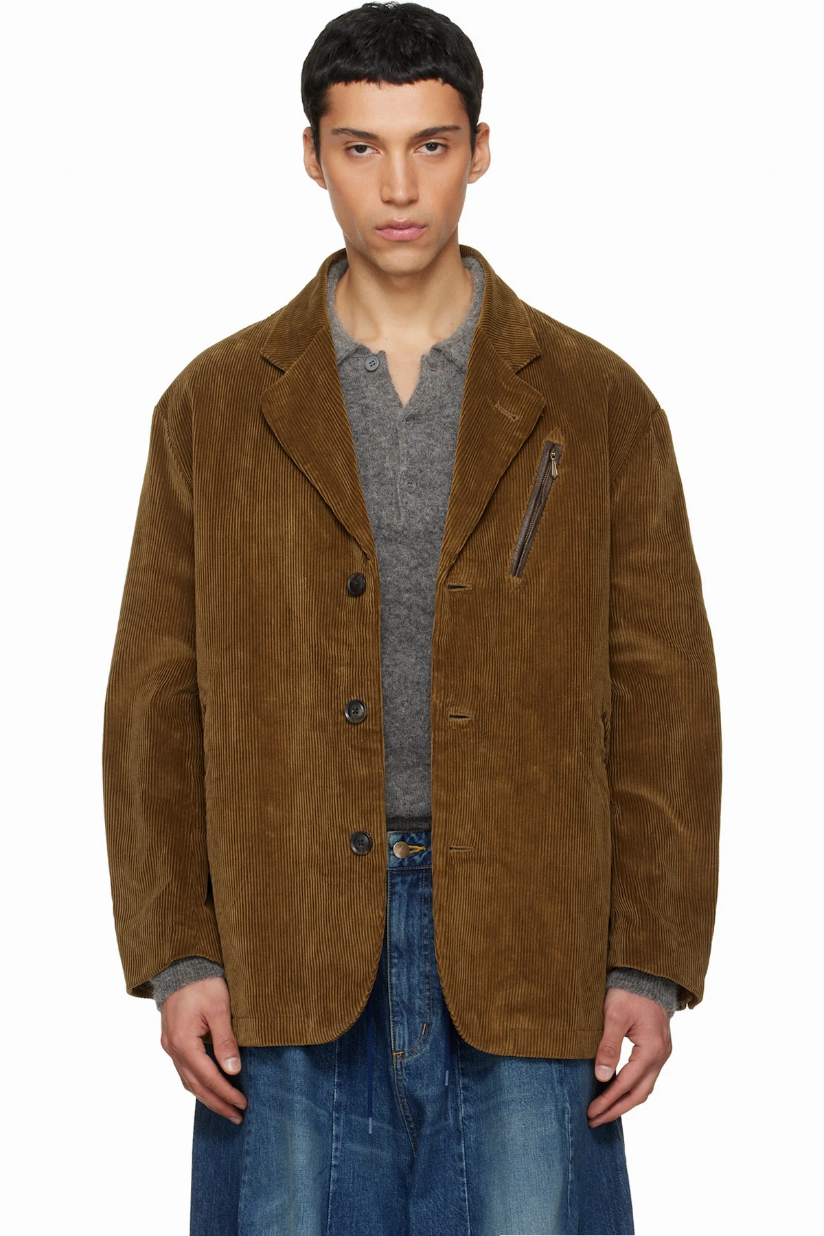 Tan Zipped Travel Blazer