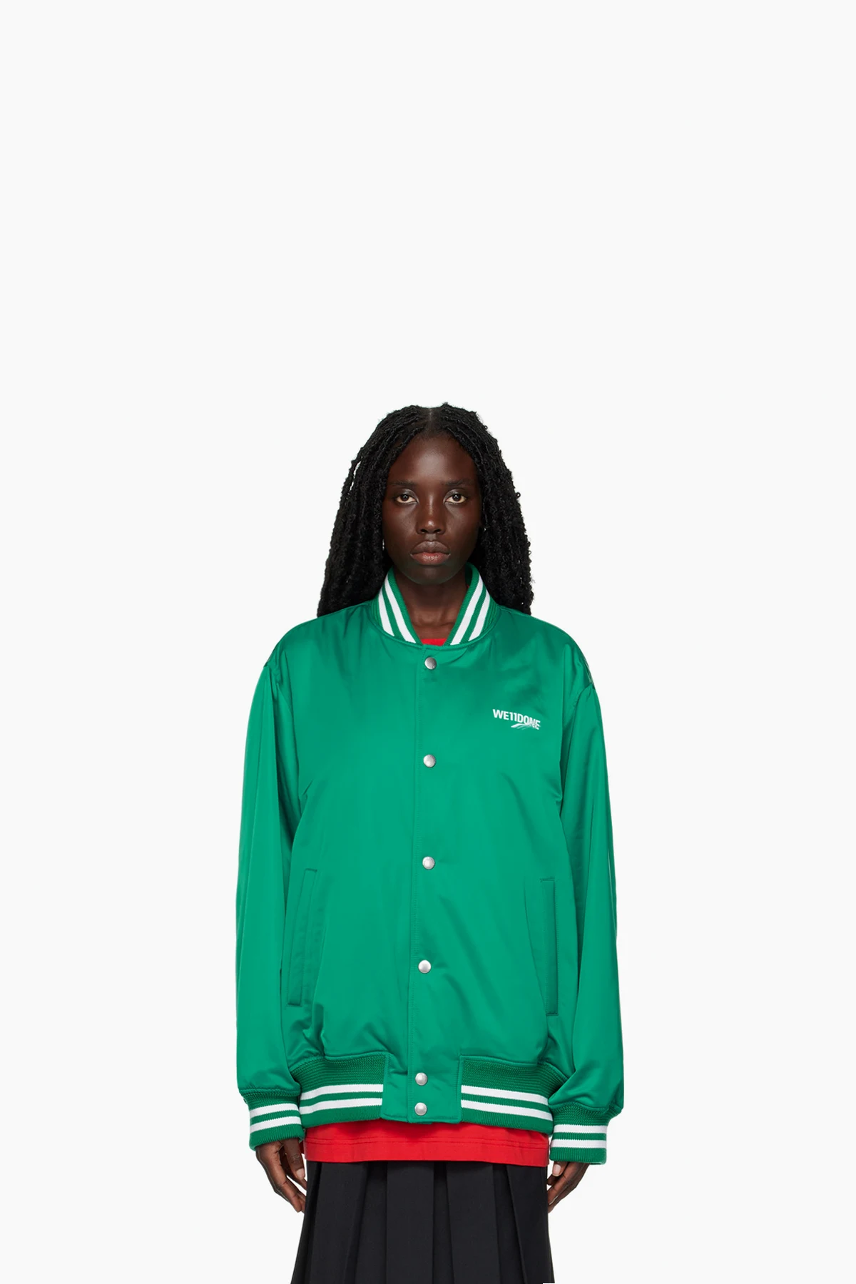 Green Oversized Bomber Jacket