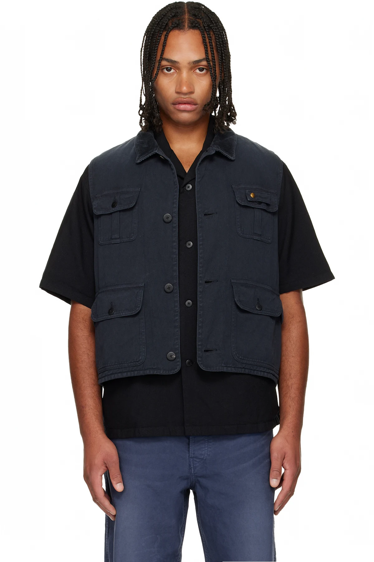 Black Matto Hunting Denim Vest