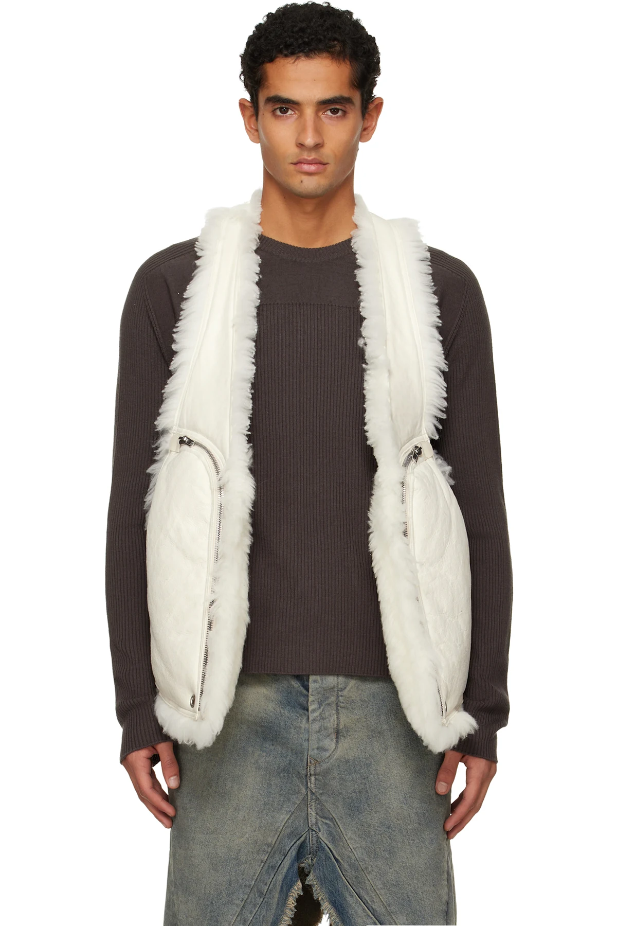 Off-White Concordians Bauhaus Shearling Vest