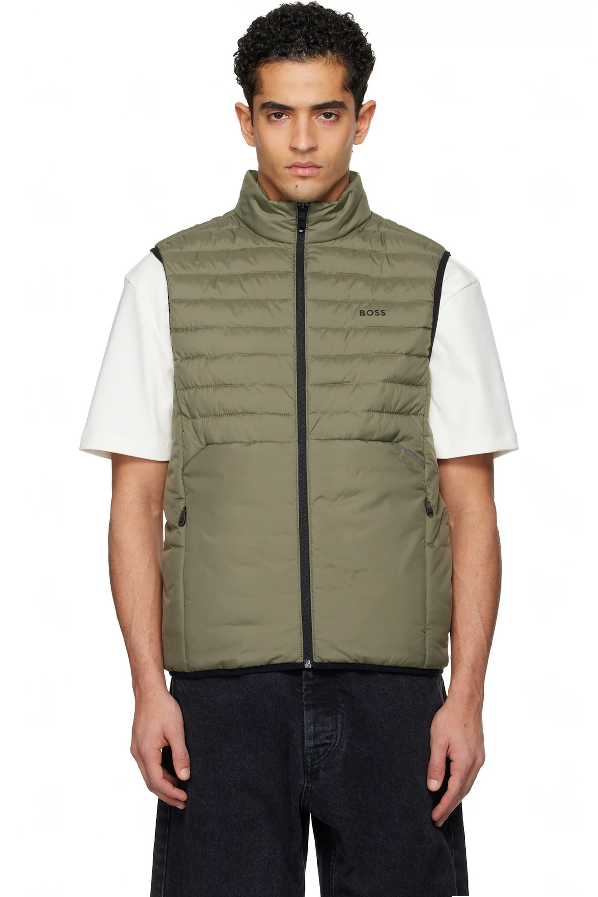 Khaki Water-Repellent Reflective Accents Vest