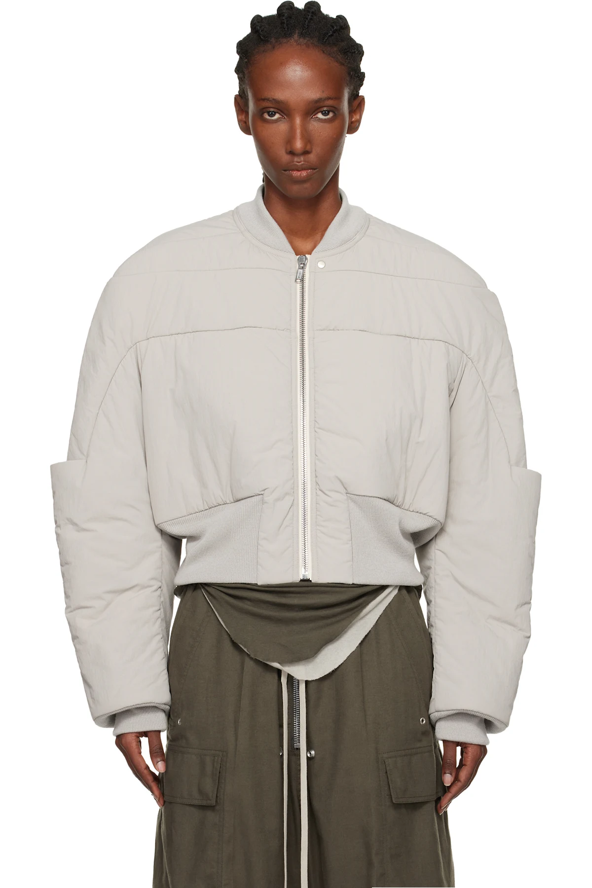 Off-White Concordians Girdered Cropped Bomber Down Jacket