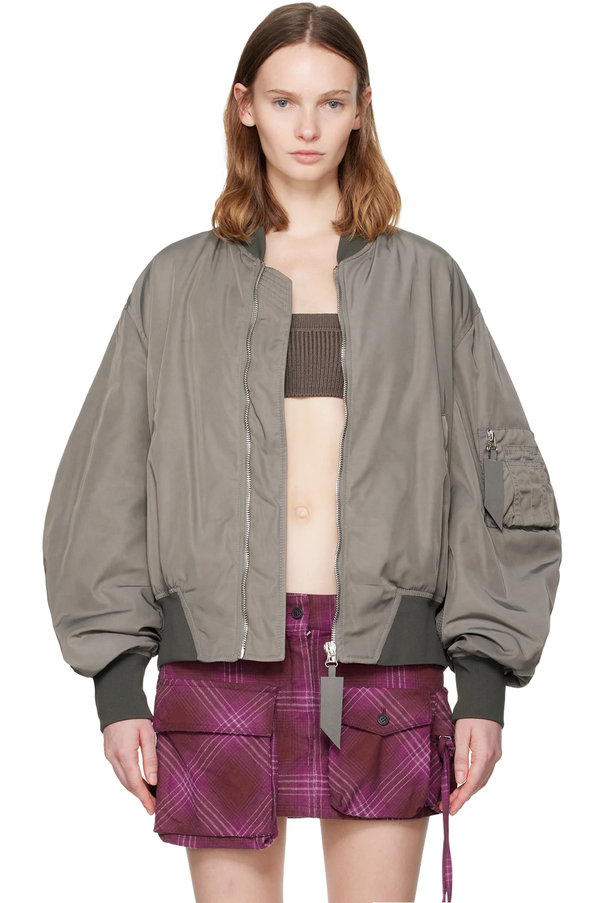 Gray Anja Bomber Jacket