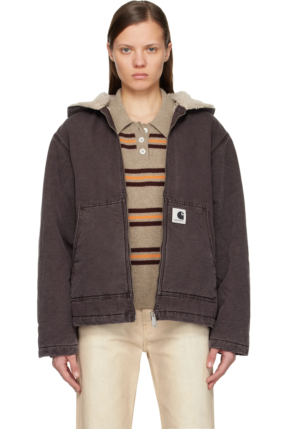 Purple Hooded Mitch Bomber Jacket