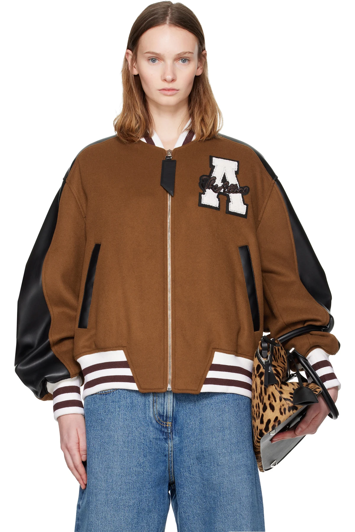 Tan Wool Bomber Jacket