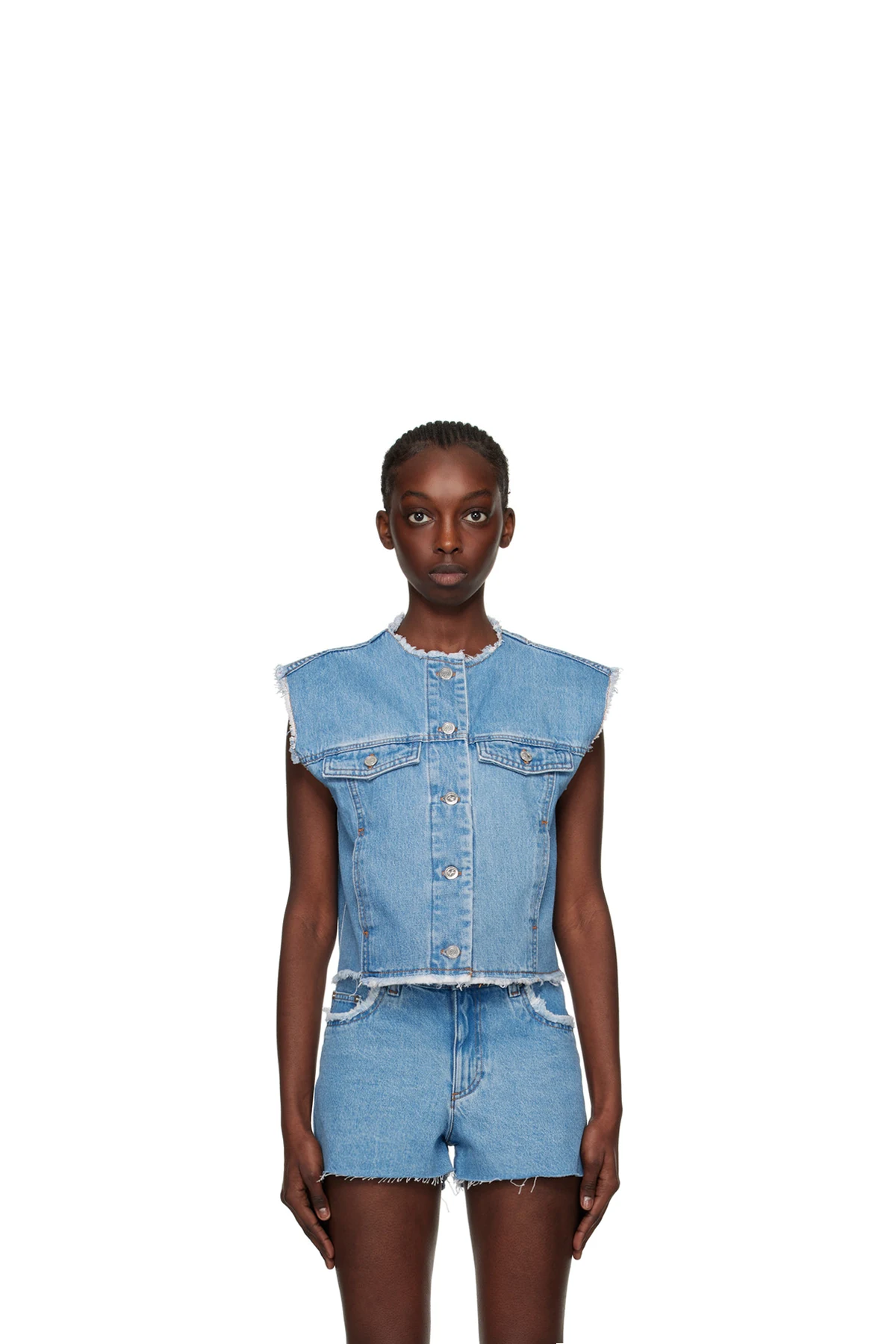 Blue Barbara Denim Vest