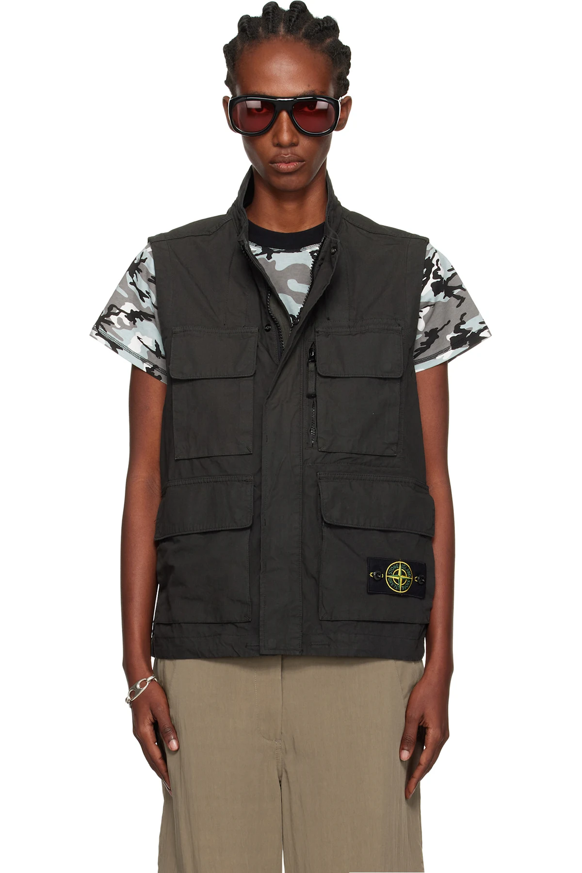 Gray G100001 Canvas Weave Organic Cotton Vest