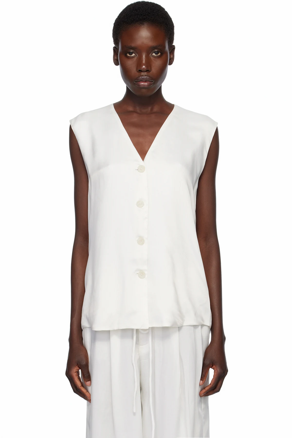 White Sanded Vest