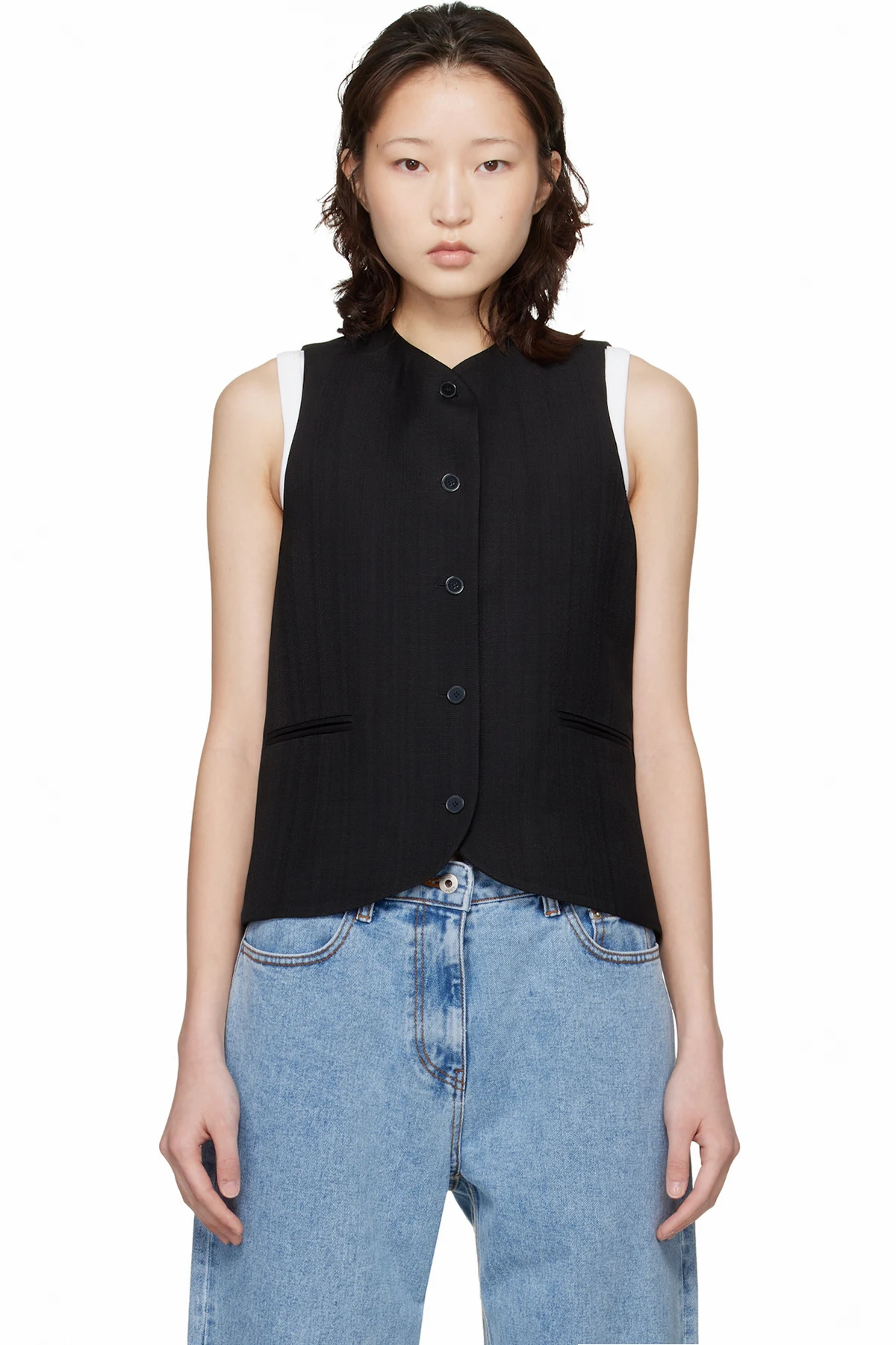 Black Paco Tailored Waistcoat