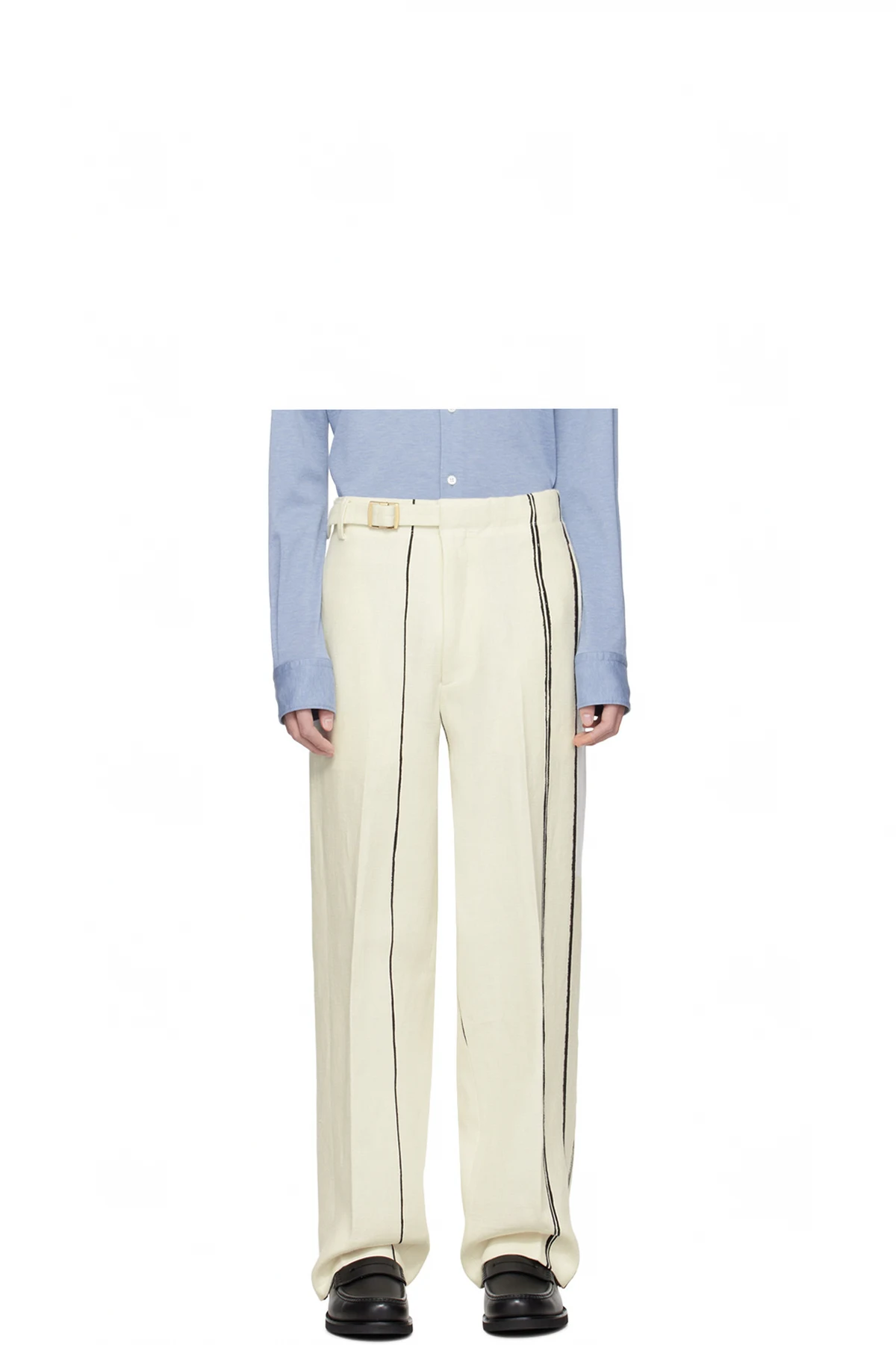 Off-White Striped Trousers