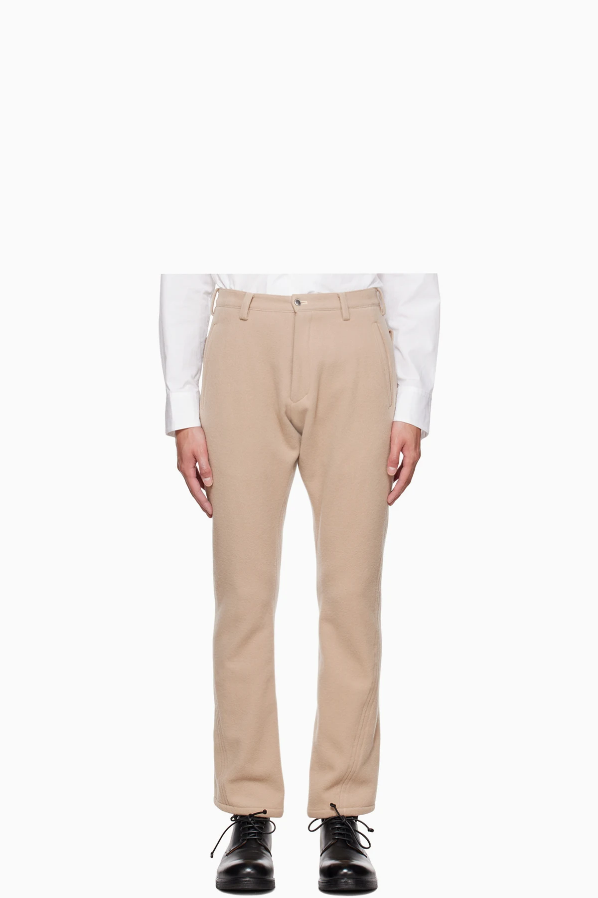 Beige Slim Trousers
