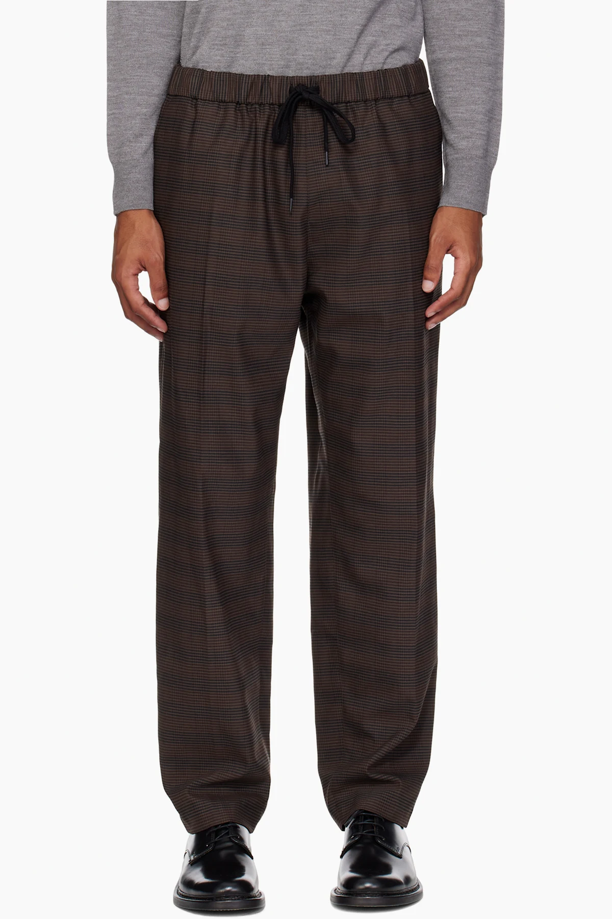 Brown Relaxed-Fit Trousers