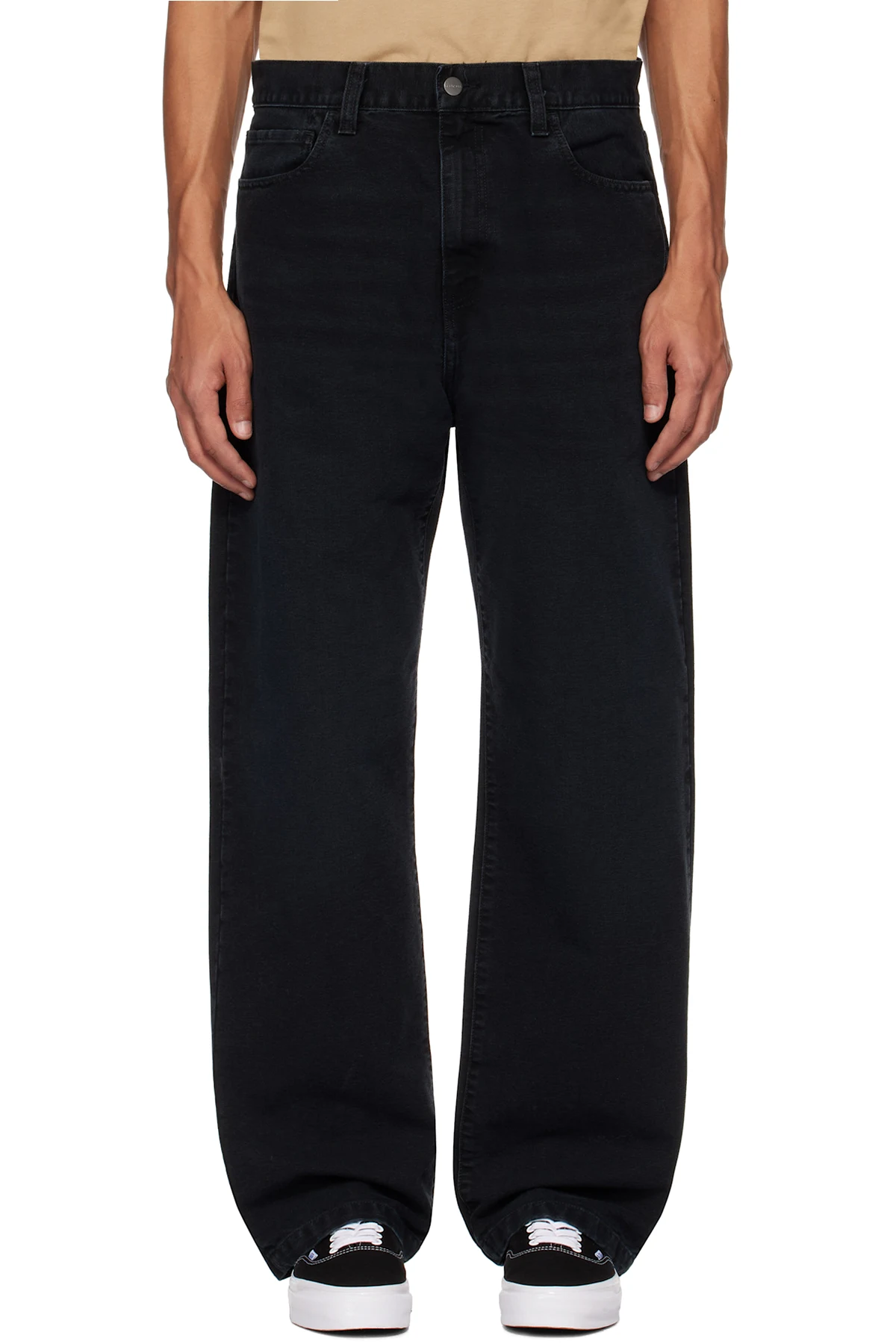 Black Landon Canvas Trousers