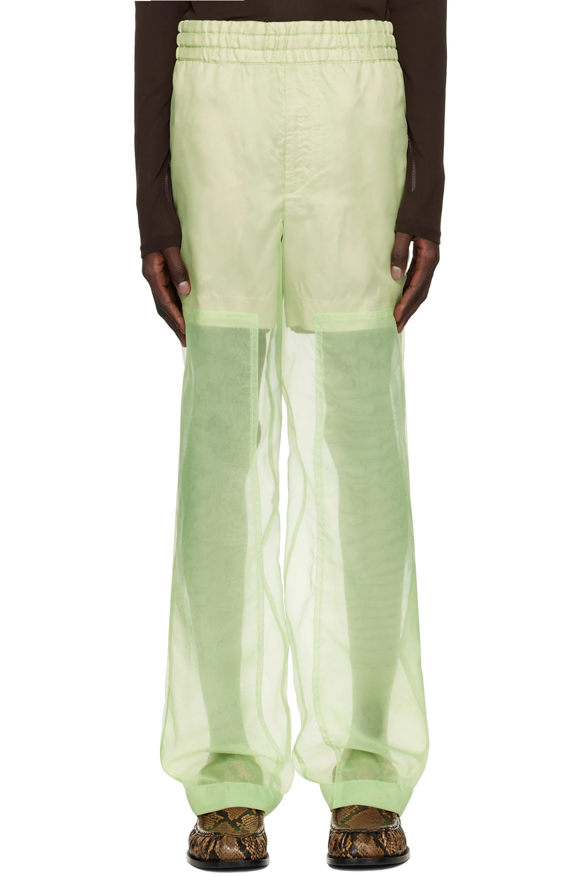 Green Layered Trousers