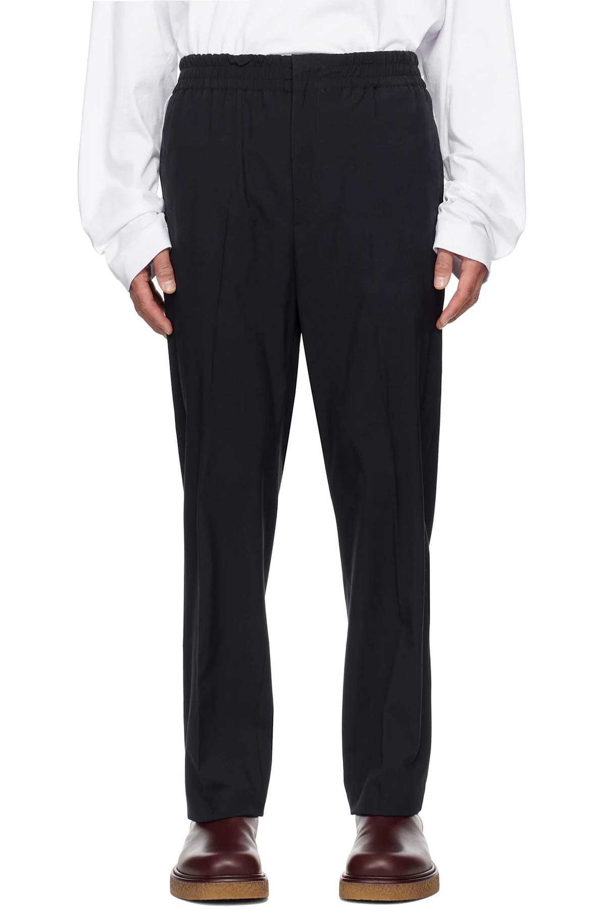 Navy Fine Wool Trousers