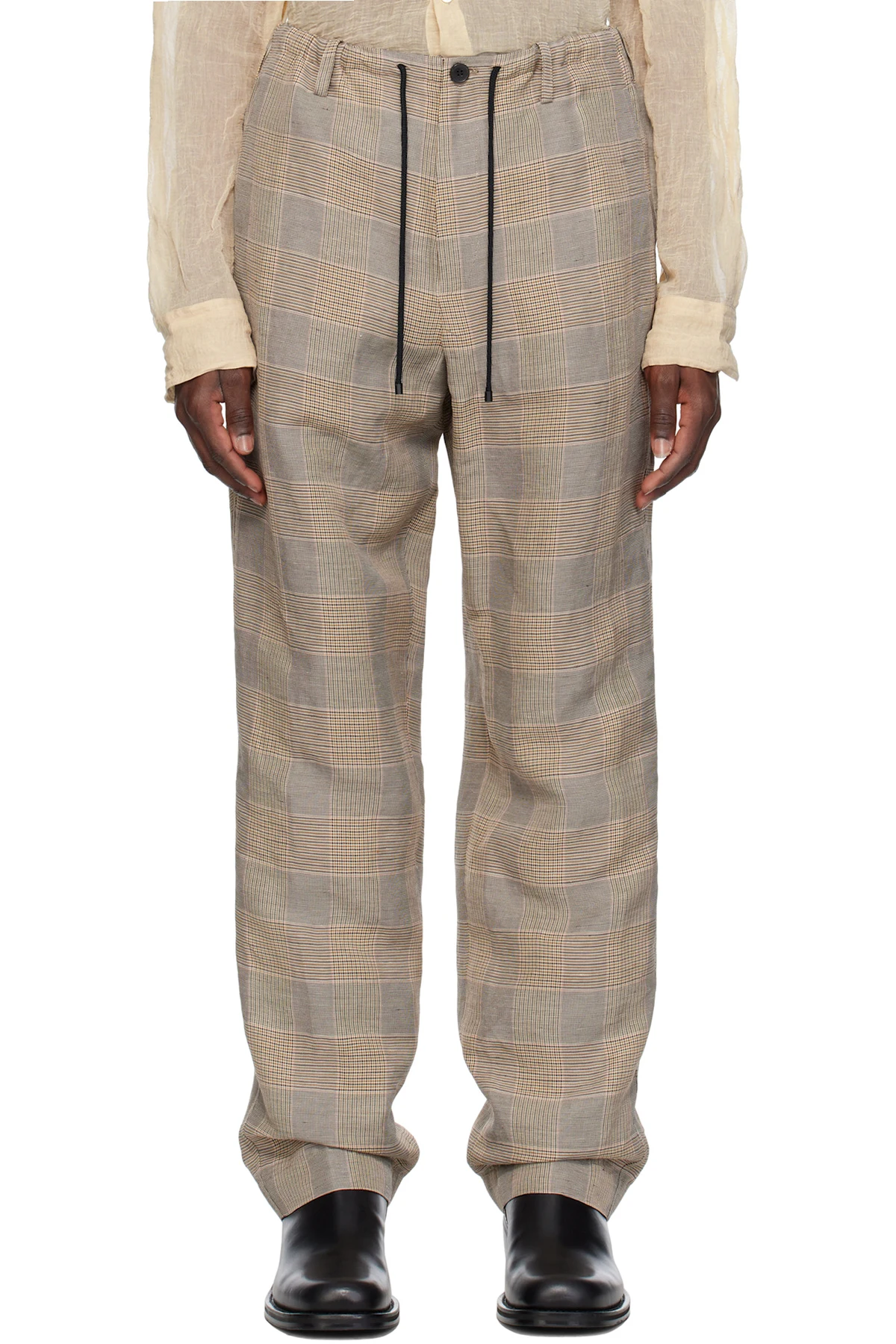 Beige Linen Trousers