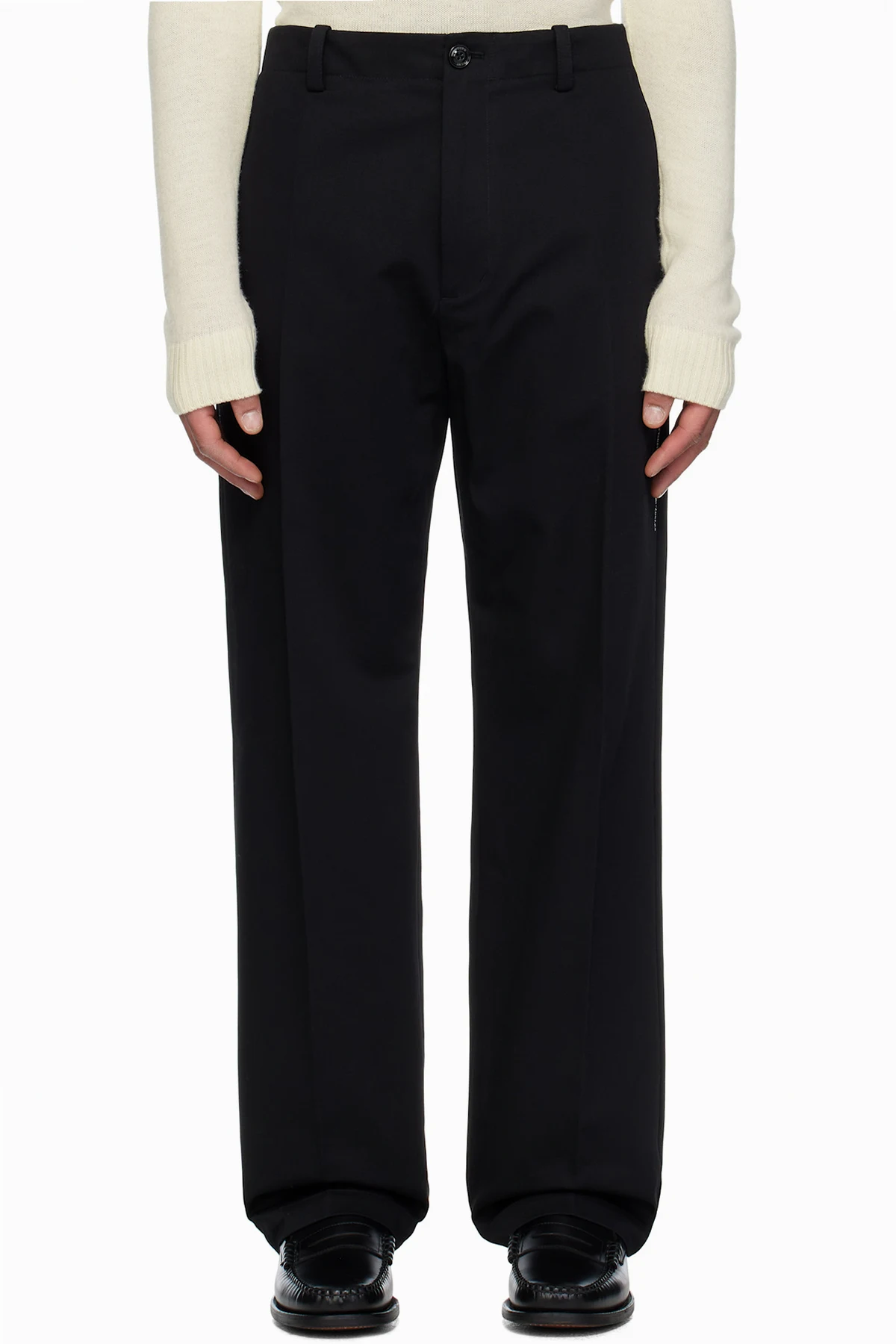 Moncler x FRGMT Hiroshi Fujiwara Black Cotton Gabardine Trousers